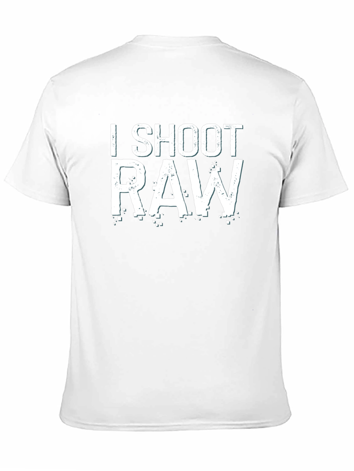 I Shoot RAW Black Cotton Graphic T-Shirt Photography