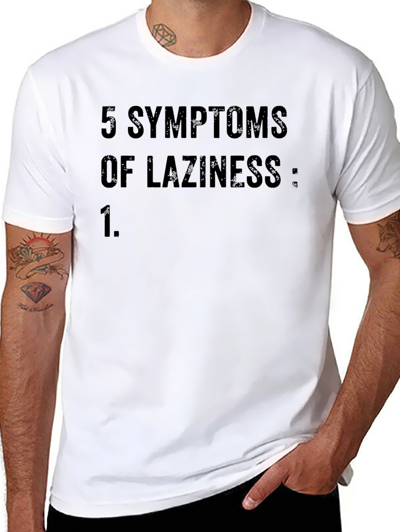 5 Symptoms of Laziness T-Shirt