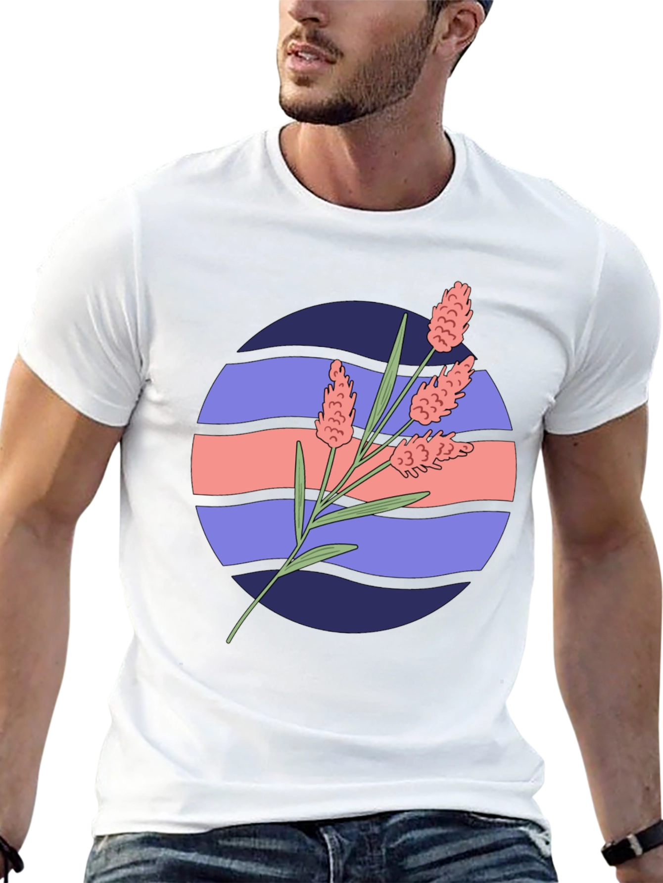 Floral Graphic Tee - Retro Style