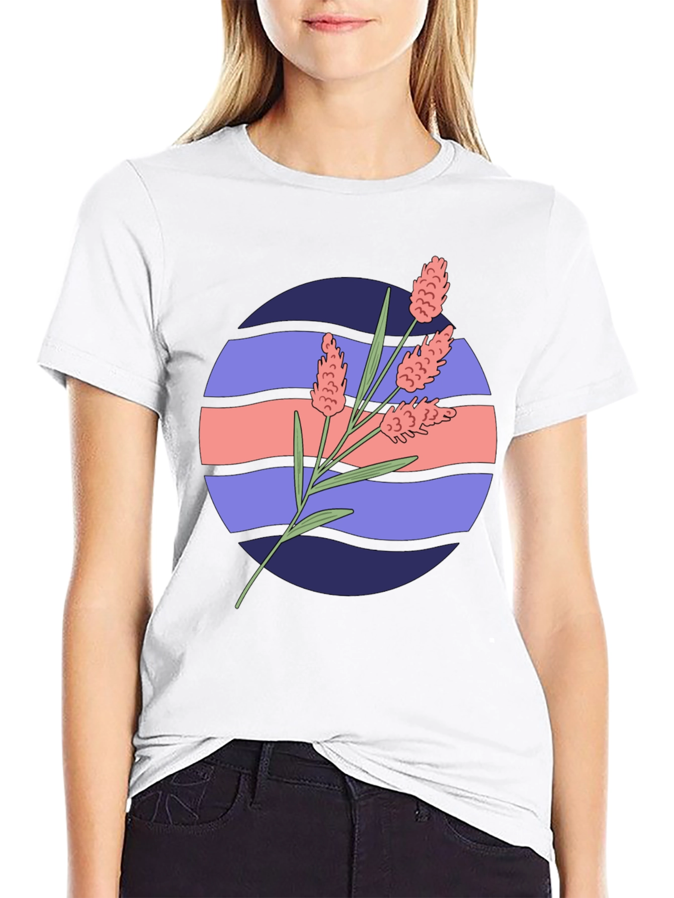 Floral Graphic Tee - Retro Style