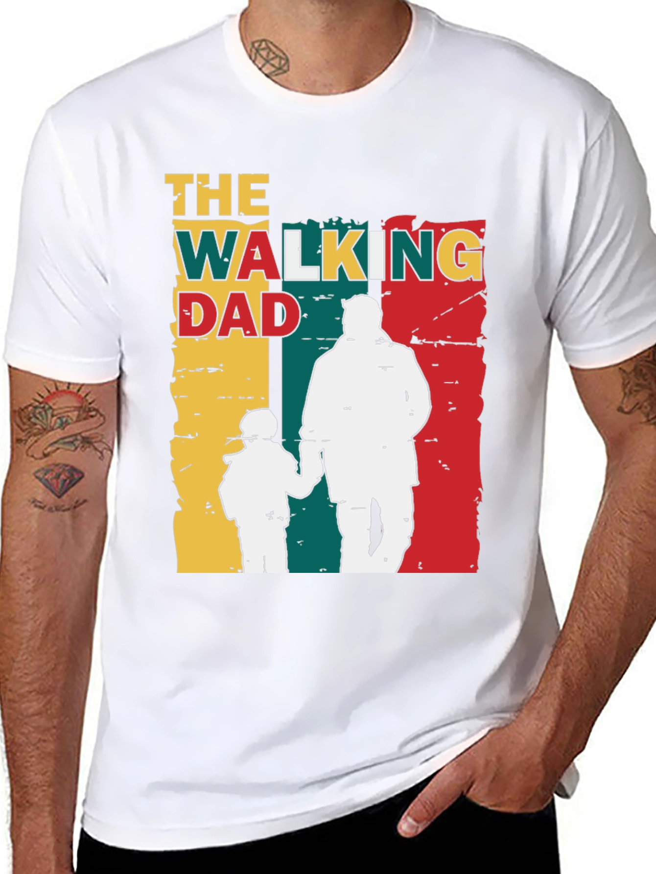 The Walking Dad Graphic T-Shirt Fathers Day Gift