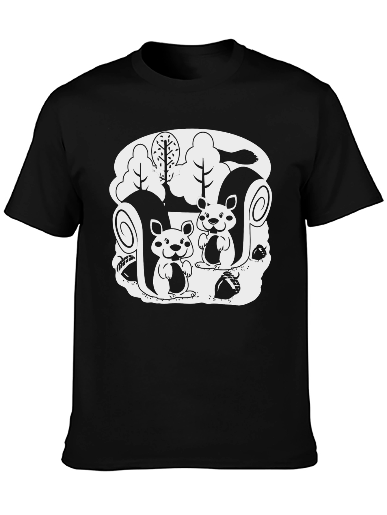 Squirrel Graphic Tee - Black Unisex T-Shirt