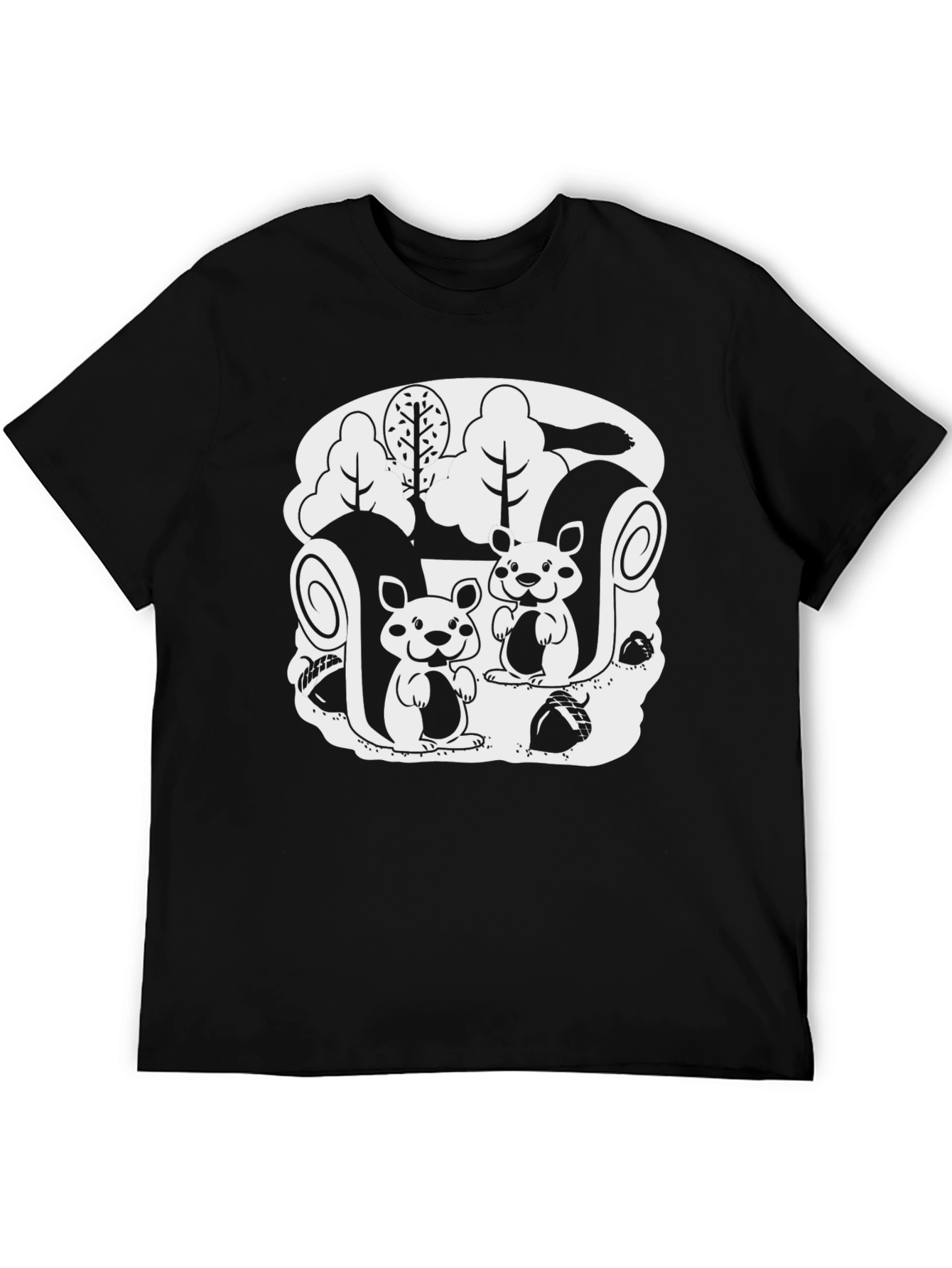 Squirrel Graphic Tee - Black Unisex T-Shirt