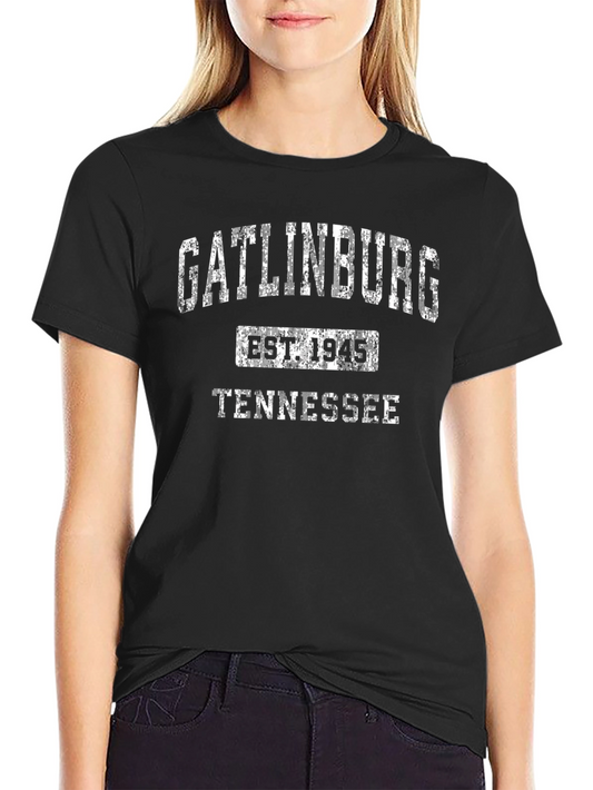 Gatlinburg Tennessee EST. 1945 Black T-Shirt
