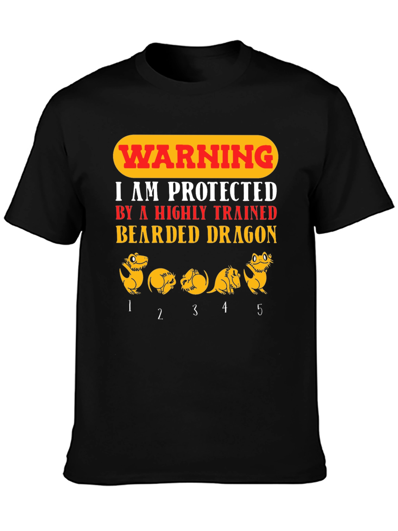 Warning Bearded Dragon Protective T-Shirt