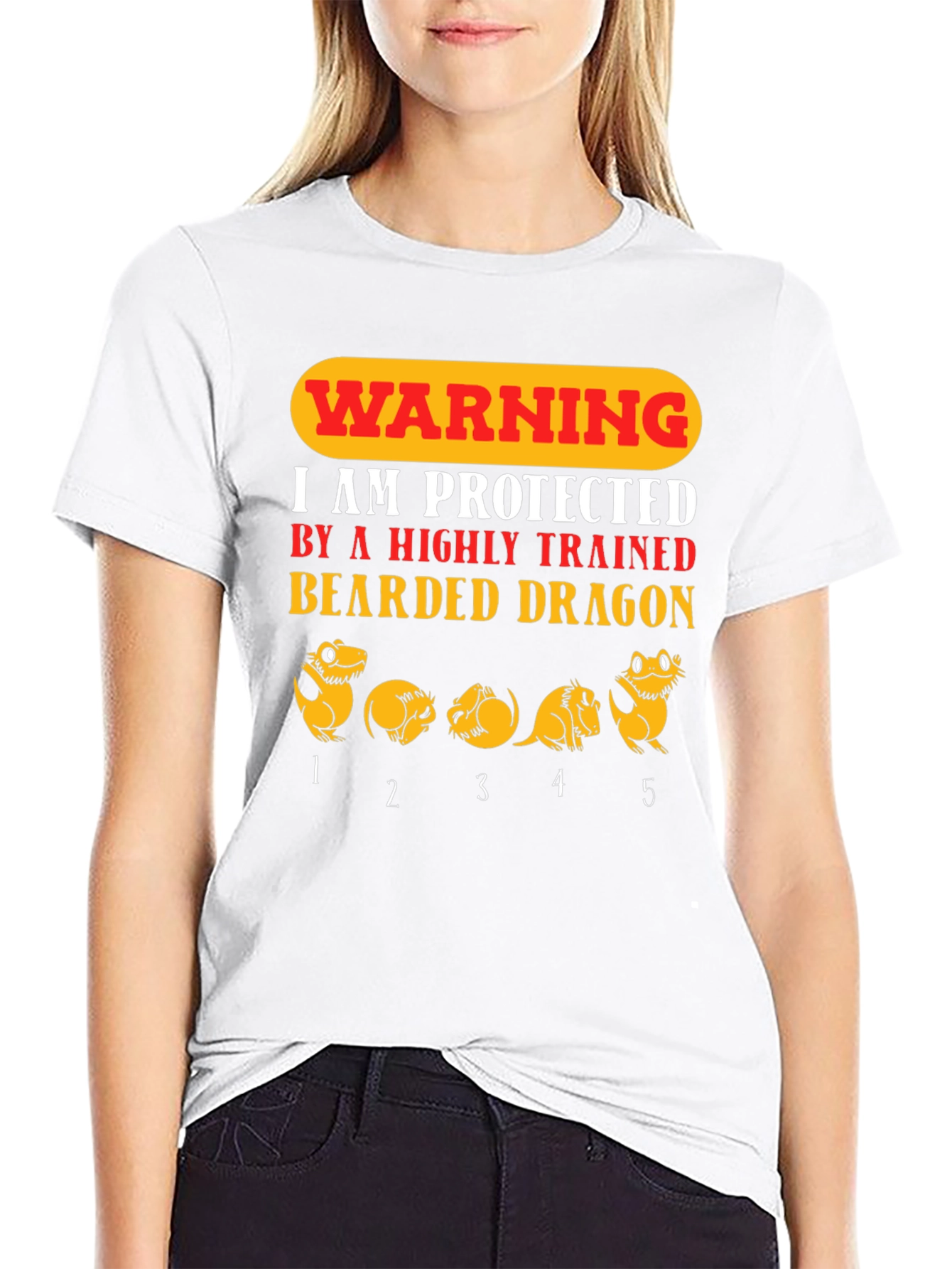 Warning Bearded Dragon Protective T-Shirt