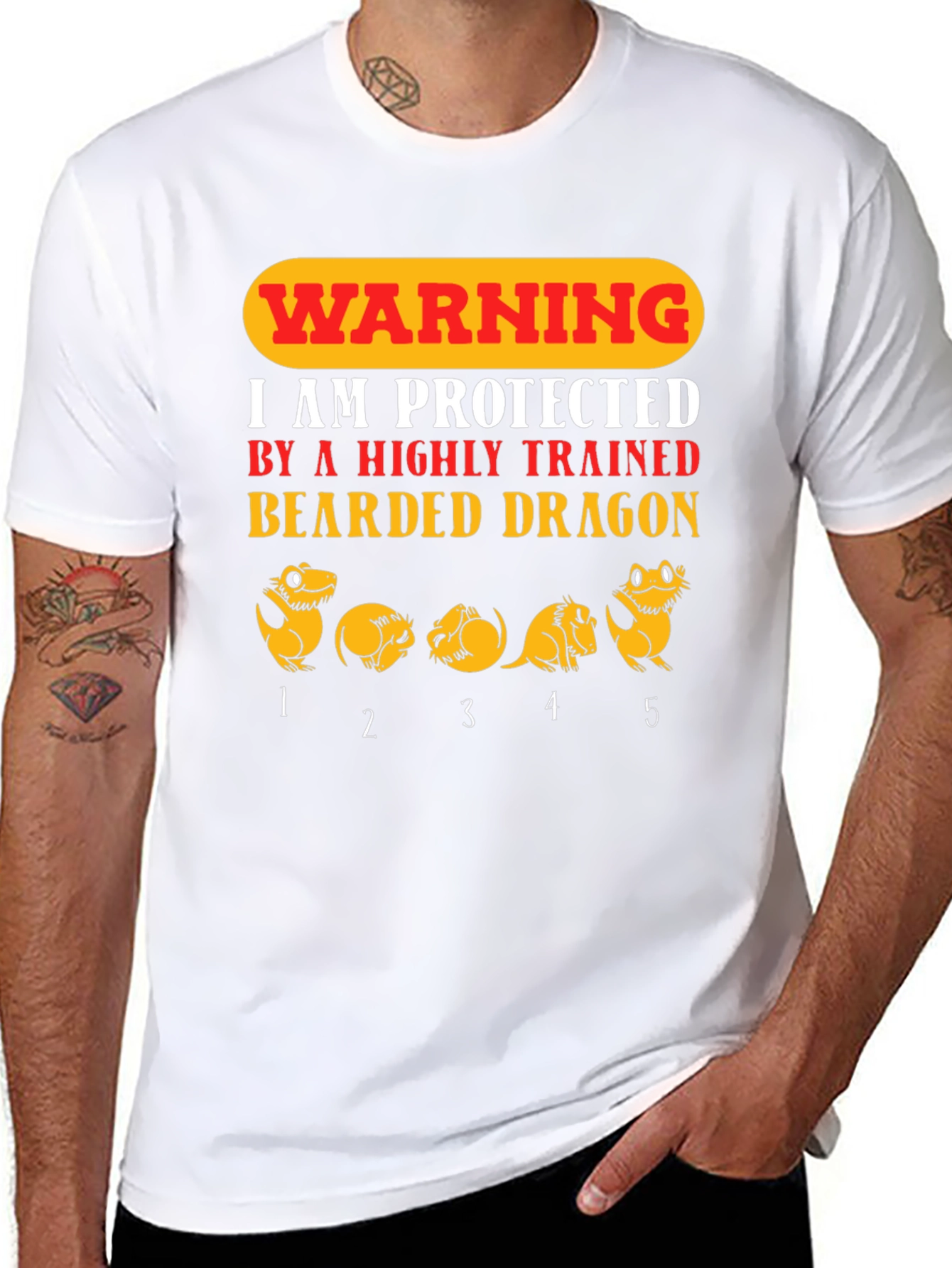 Warning Bearded Dragon Protective T-Shirt