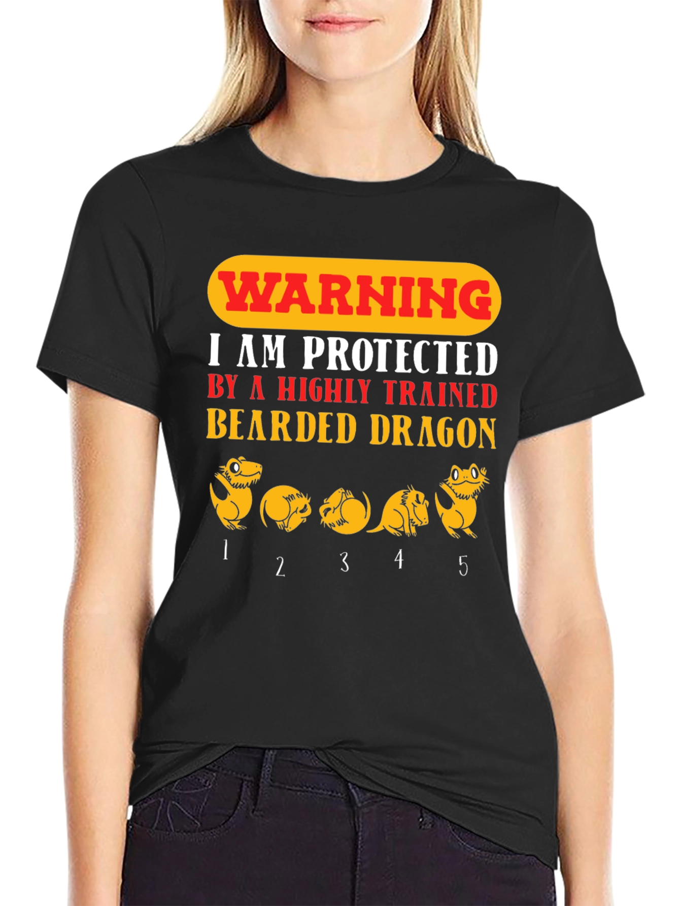 Warning Bearded Dragon Protective T-Shirt