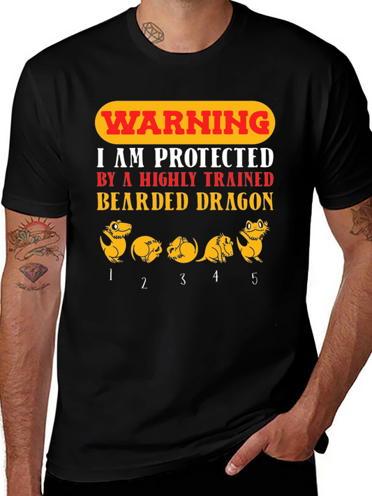 Warning Bearded Dragon Protective T-Shirt