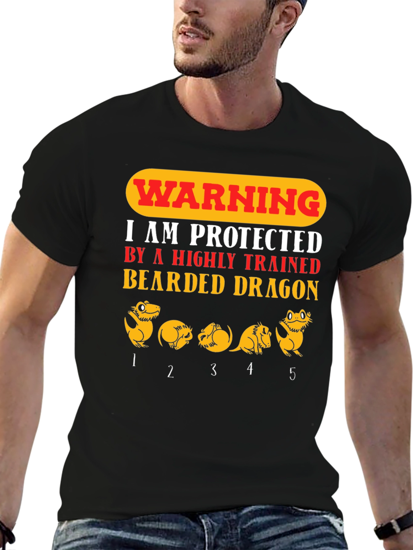 Warning Bearded Dragon Protective T-Shirt