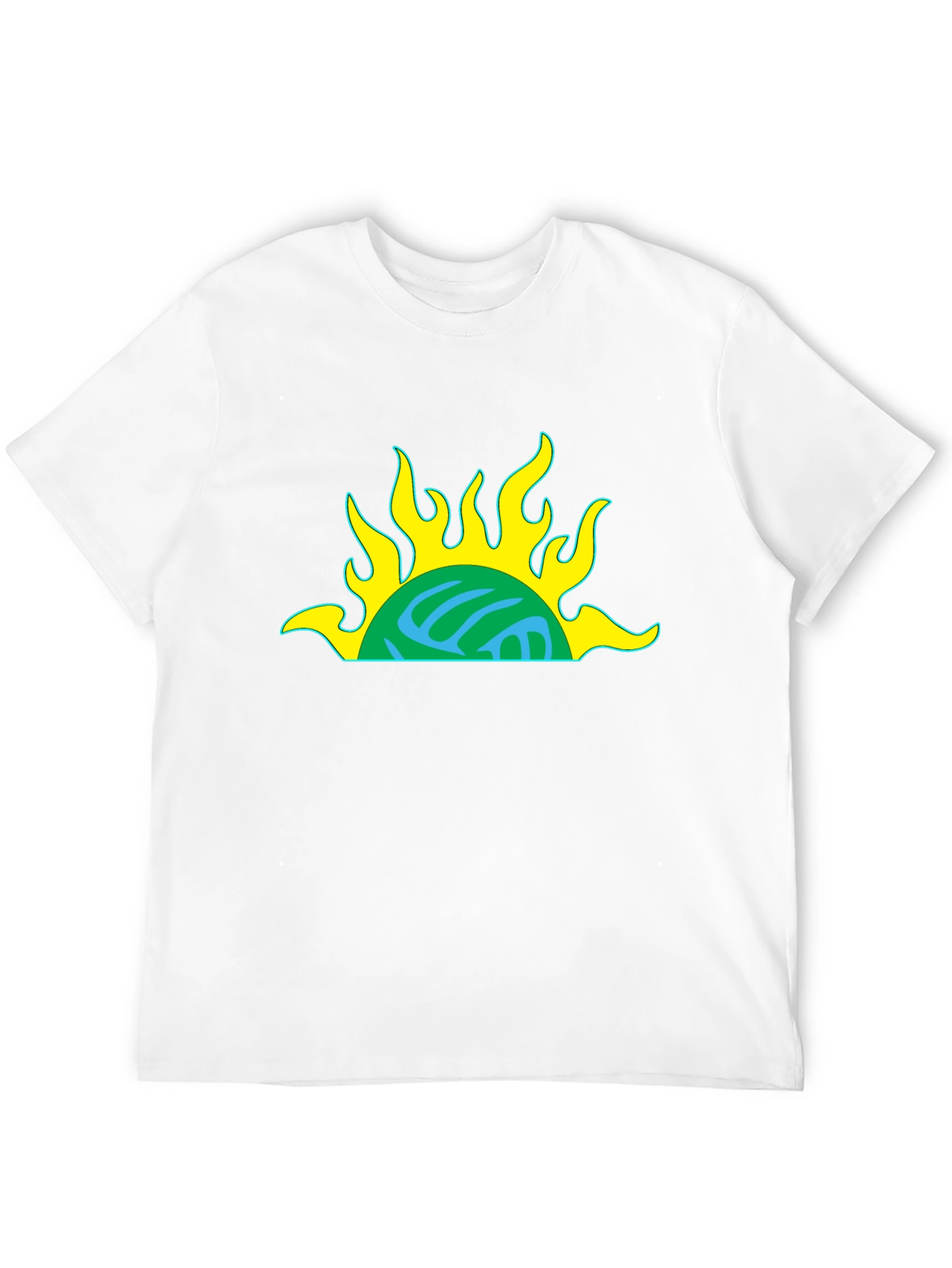 Retro Sun Graphic Black T-Shirt