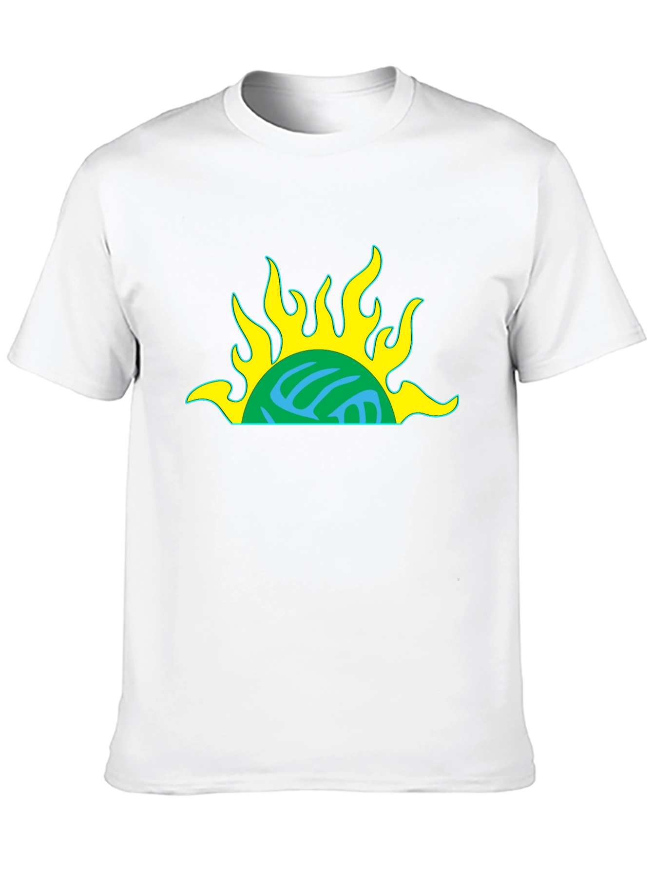 Retro Sun Graphic Black T-Shirt