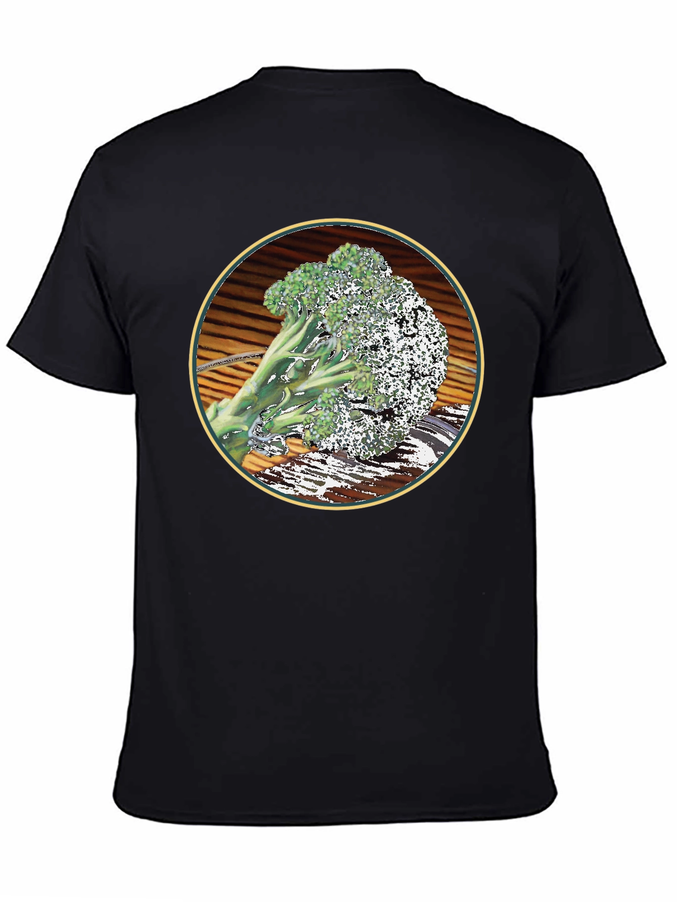 Broccoli Circle Graphic Tee - Quirky Vegan Shirt