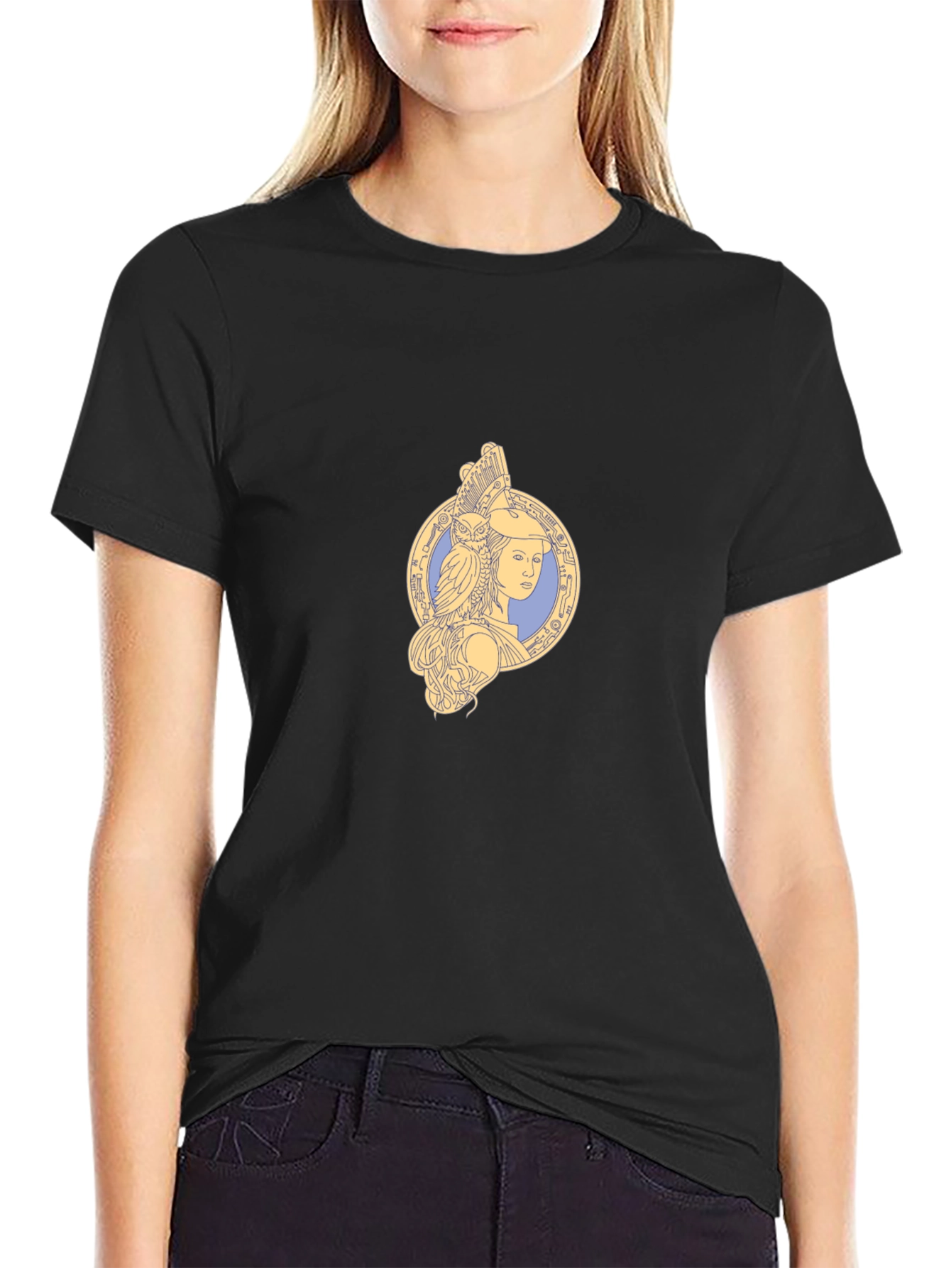 Athena Owl T-Shirt - Greek Goddess Tee