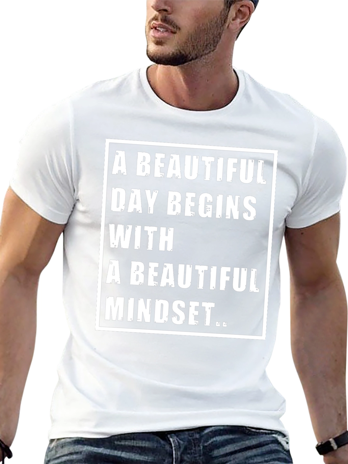 Motivational Black T-Shirt: Beautiful Day Beautiful Mindset