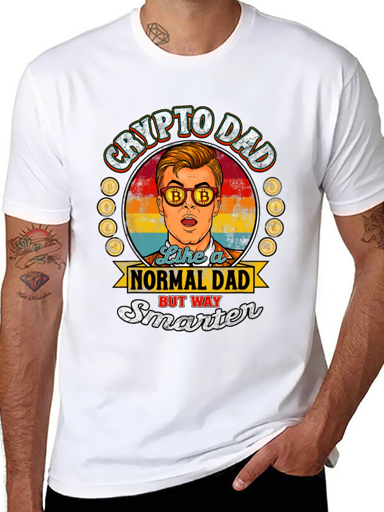 Crypto Dad T-Shirt - Bitcoin Lover Gift