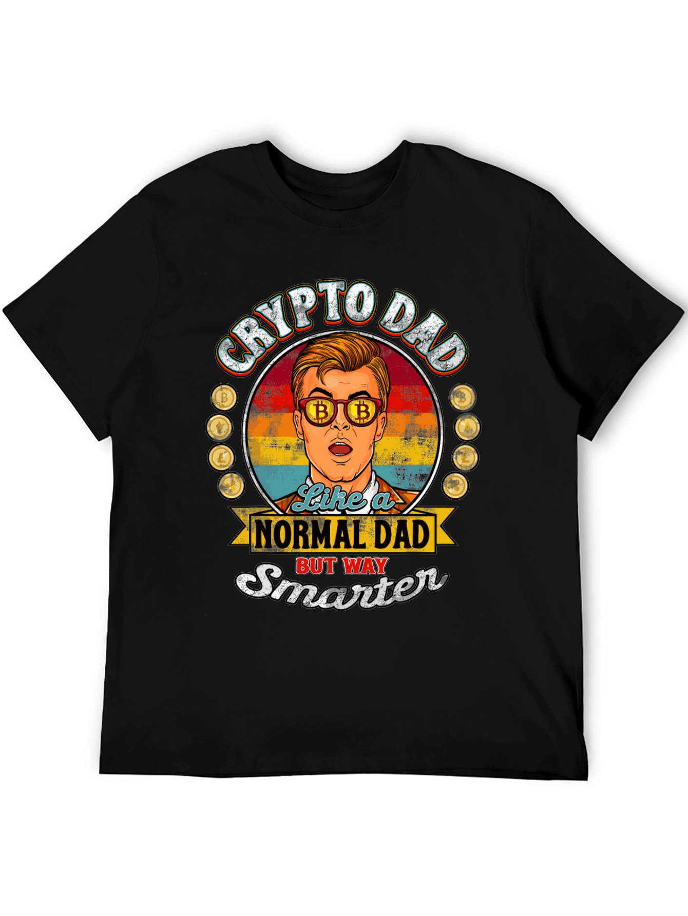 Crypto Dad T-Shirt - Bitcoin Lover Gift