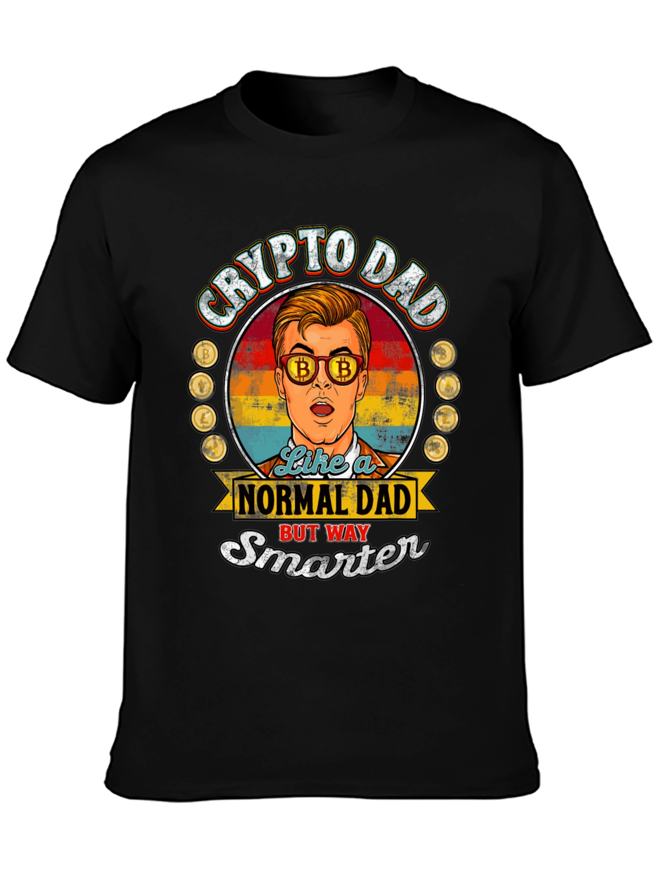 Crypto Dad T-Shirt - Bitcoin Lover Gift