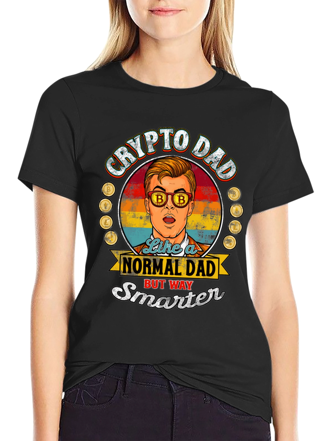 Crypto Dad T-Shirt - Bitcoin Lover Gift