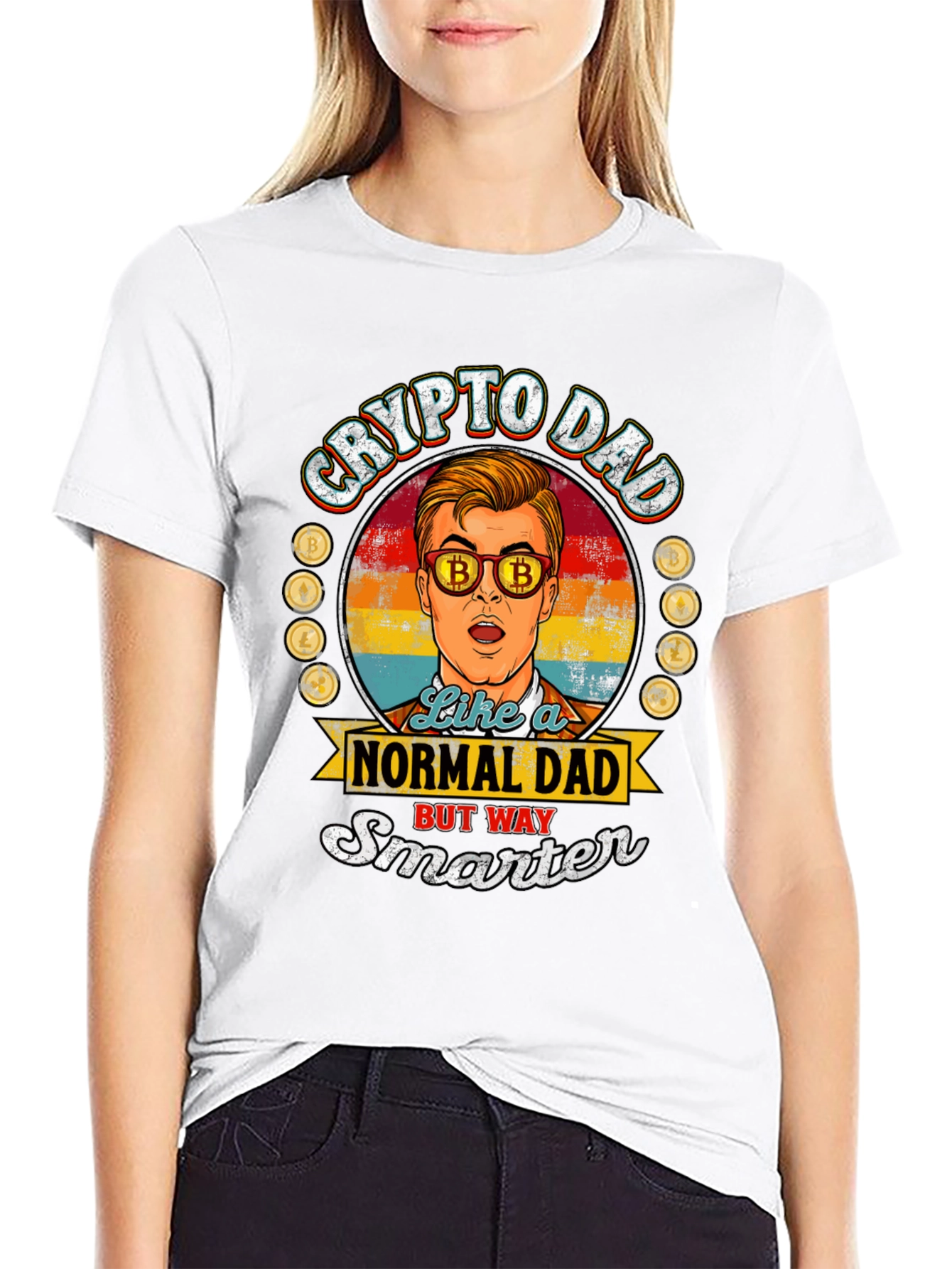 Crypto Dad T-Shirt - Bitcoin Lover Gift