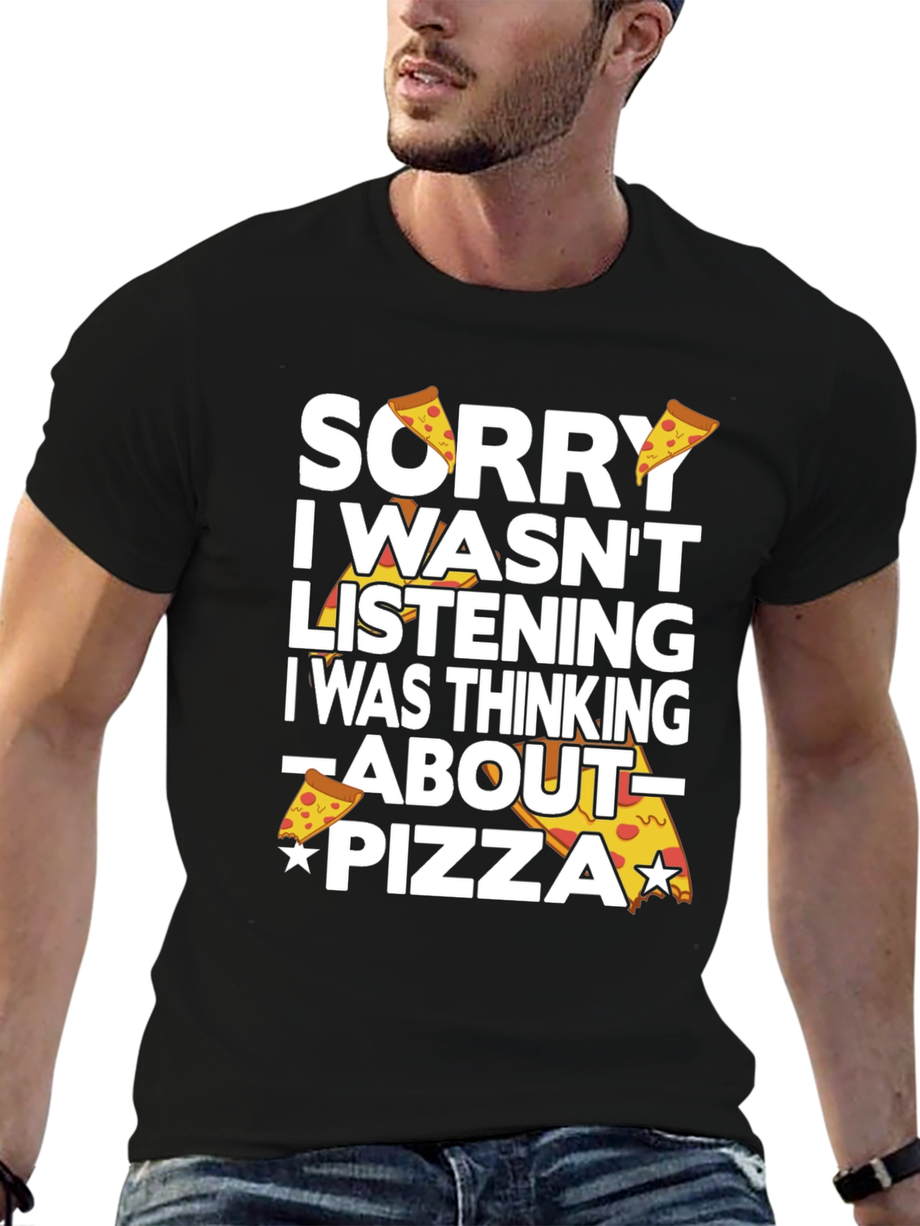 Sorry Pizza Funny Graphic T-Shirt