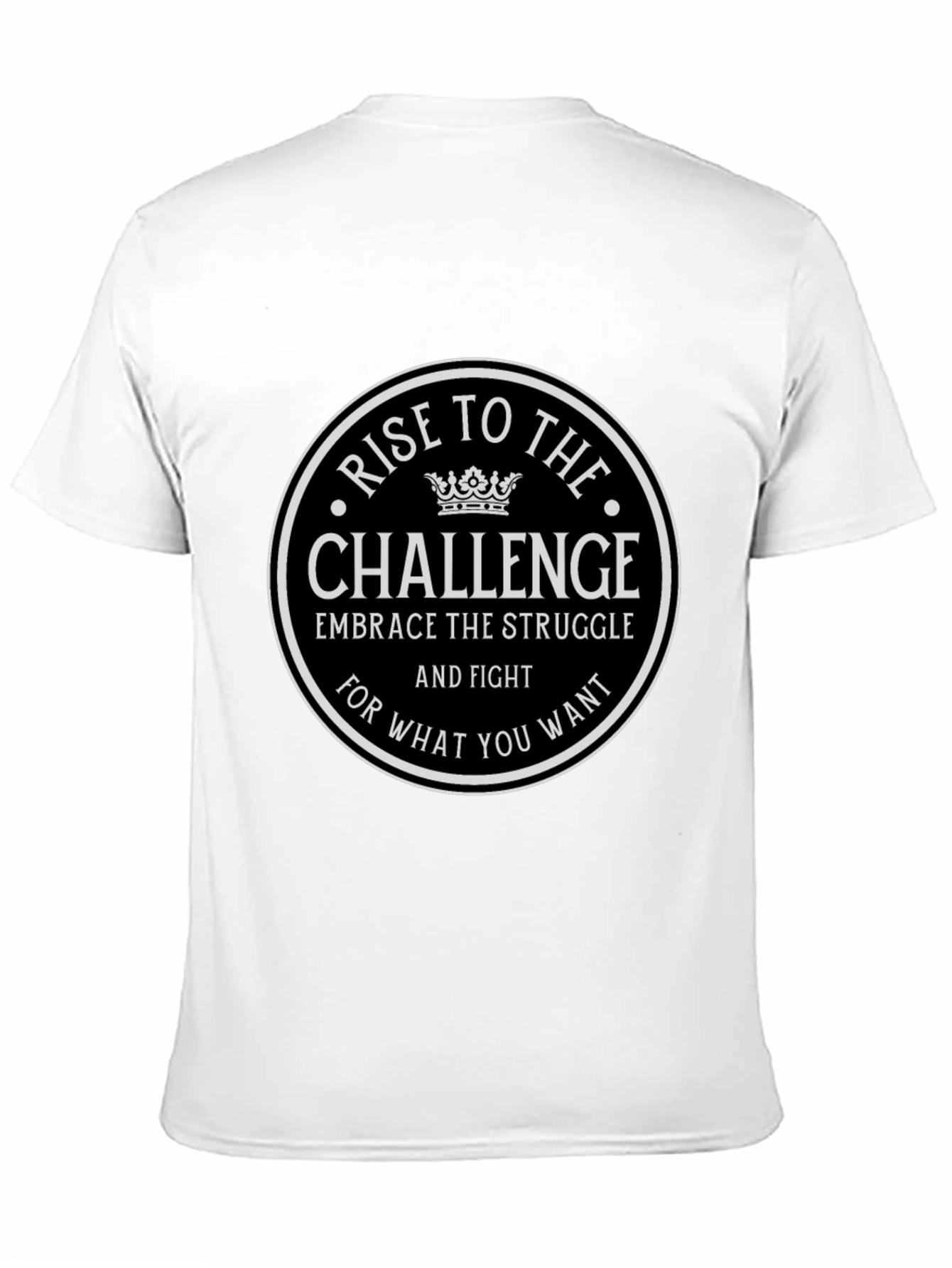 Rise To The Challenge Black Graphic Tee