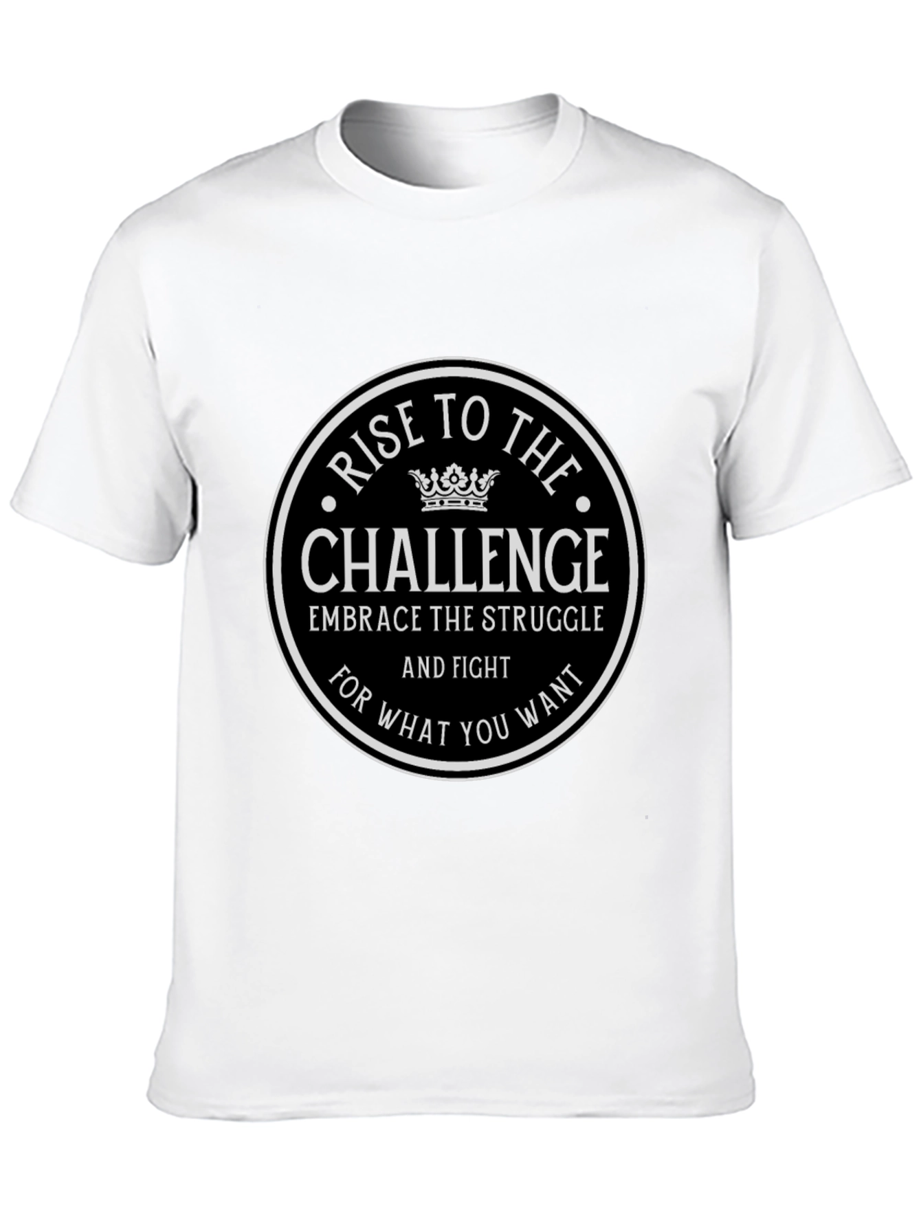 Rise To The Challenge Black Graphic Tee