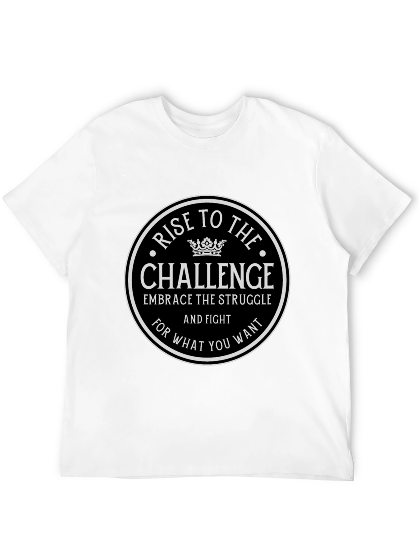 Rise To The Challenge Black Graphic Tee