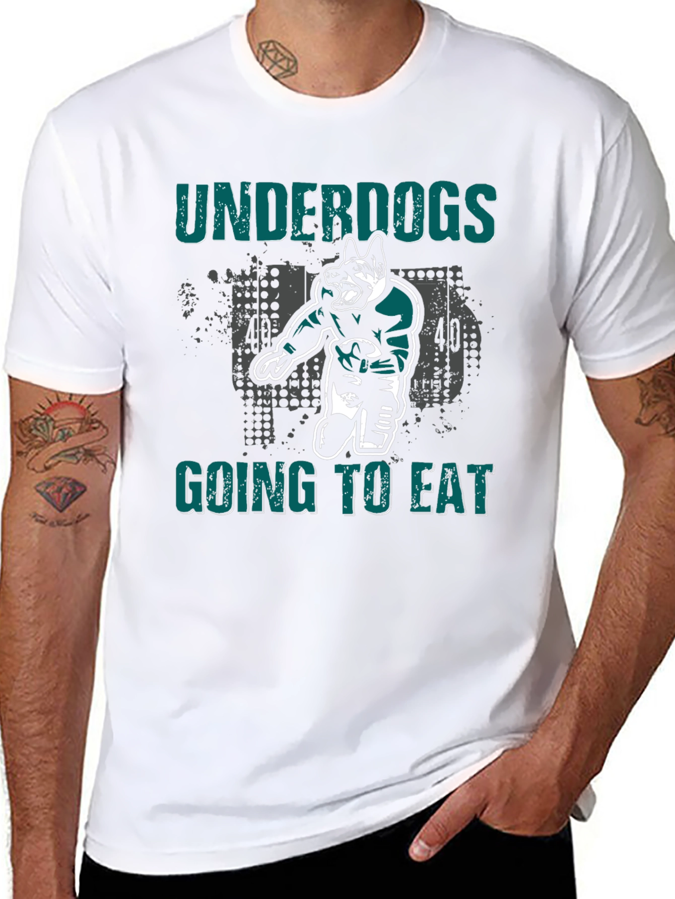Underdogs Going To Eat Football Dog T-Shirt
