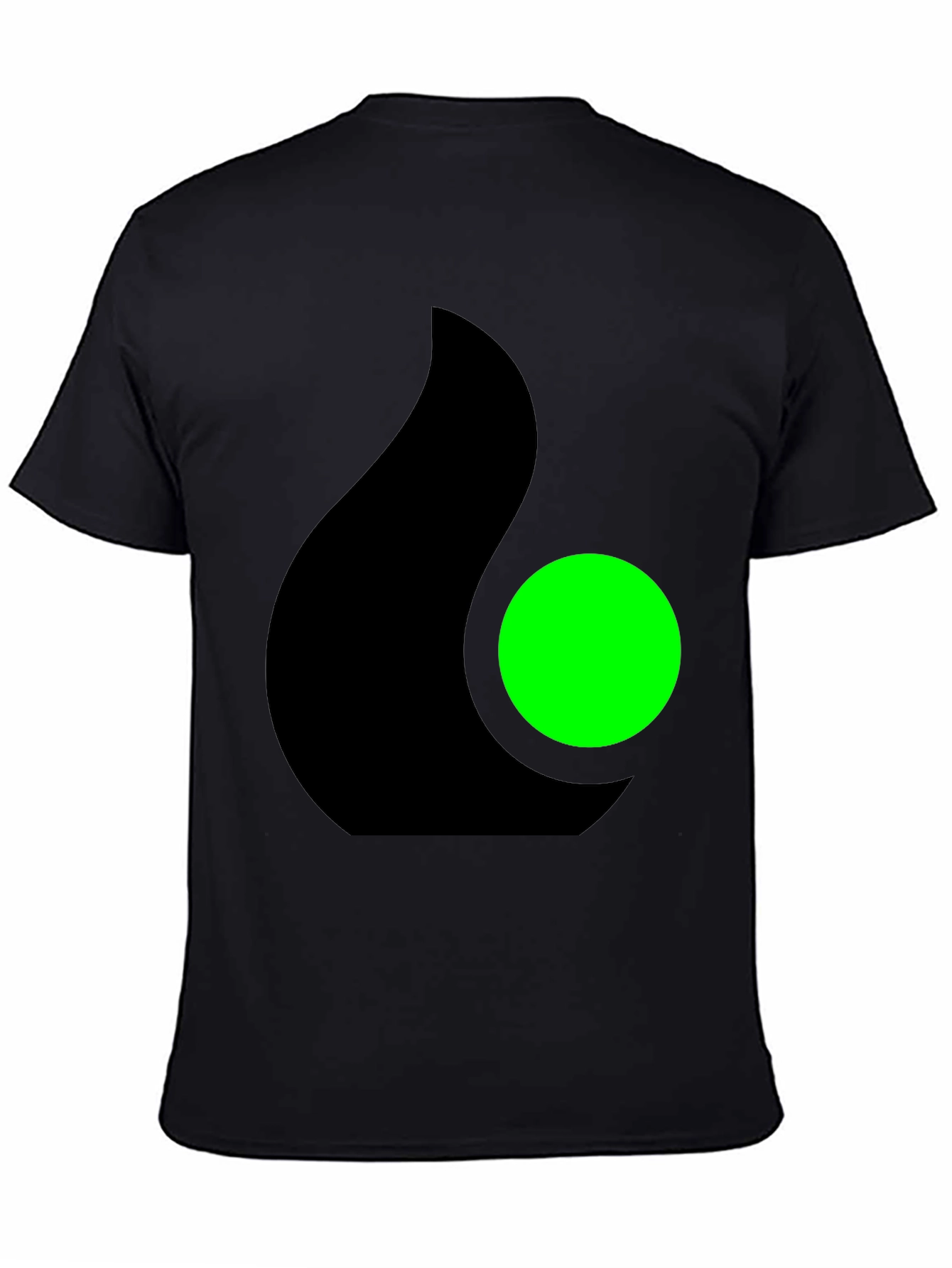 Modern Black T-Shirt with Abstract Graphic Design