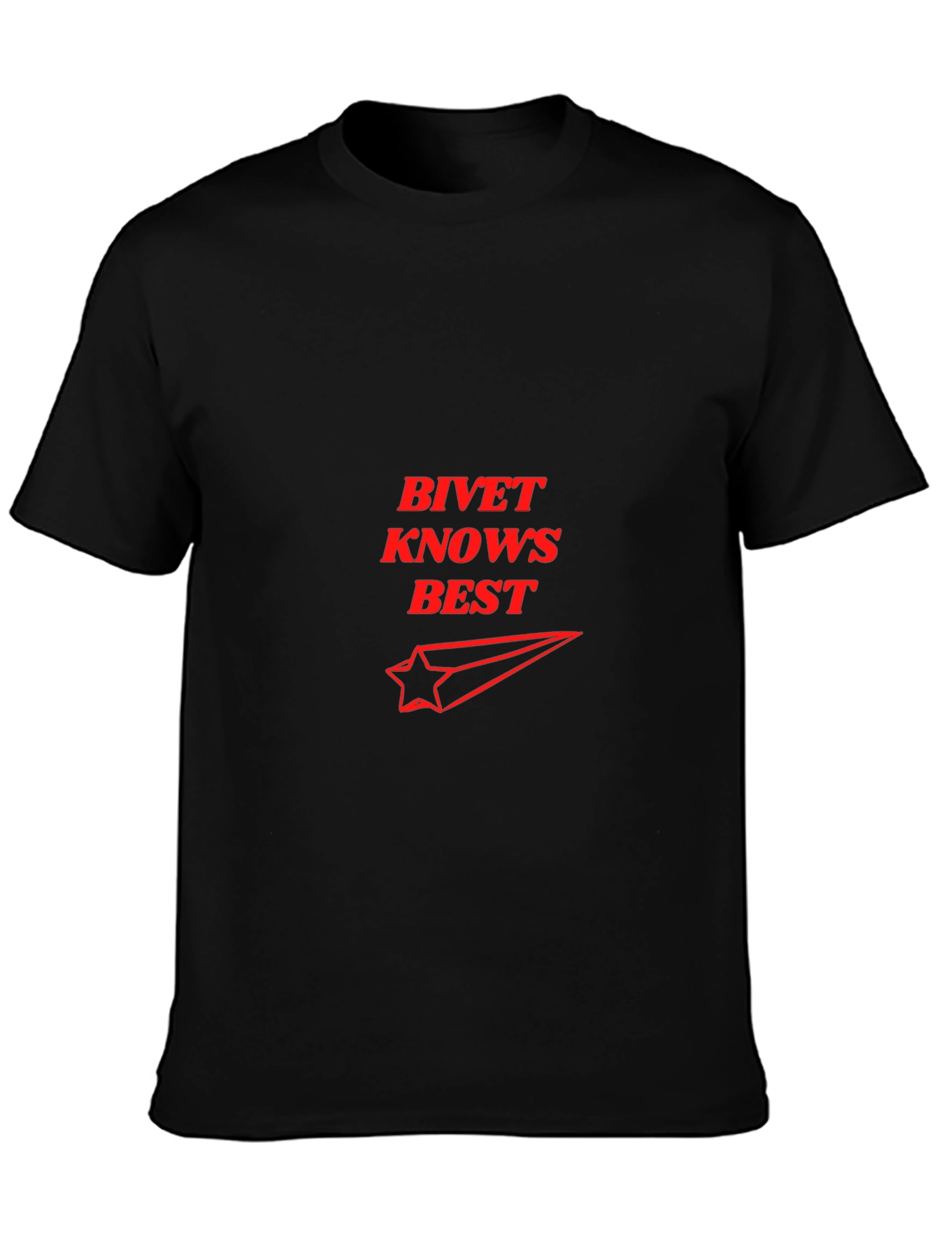 BIVET Knows Best Black Graphic T-Shirt
