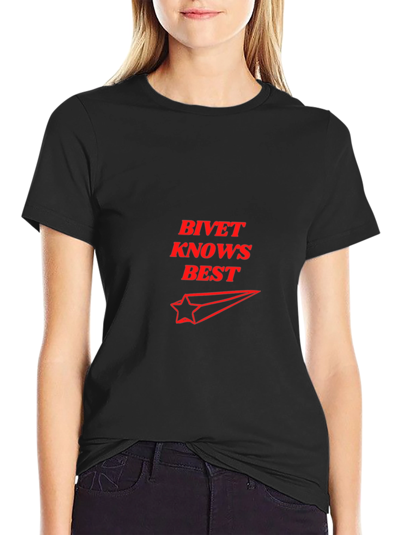 BIVET Knows Best Black Graphic T-Shirt
