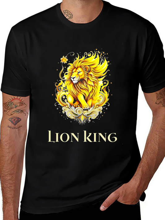 Lion King Graphic Tee - Black Cotton T-Shirt