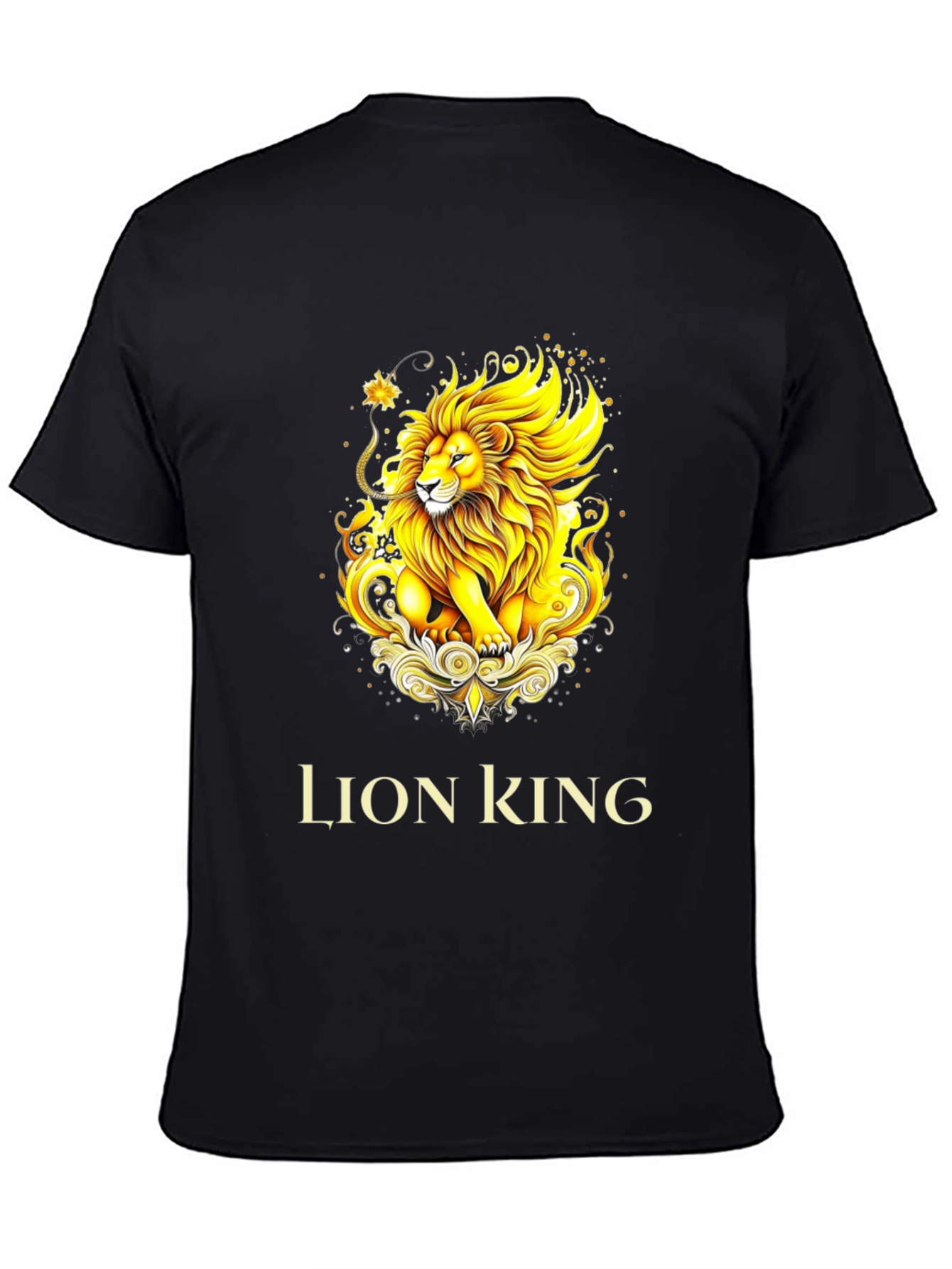 Lion King Graphic Tee - Black Cotton T-Shirt