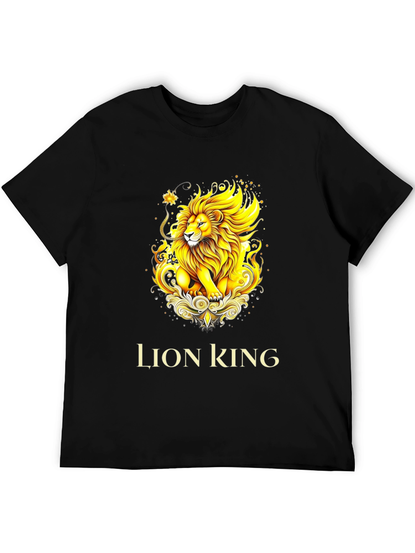 Lion King Graphic Tee - Black Cotton T-Shirt