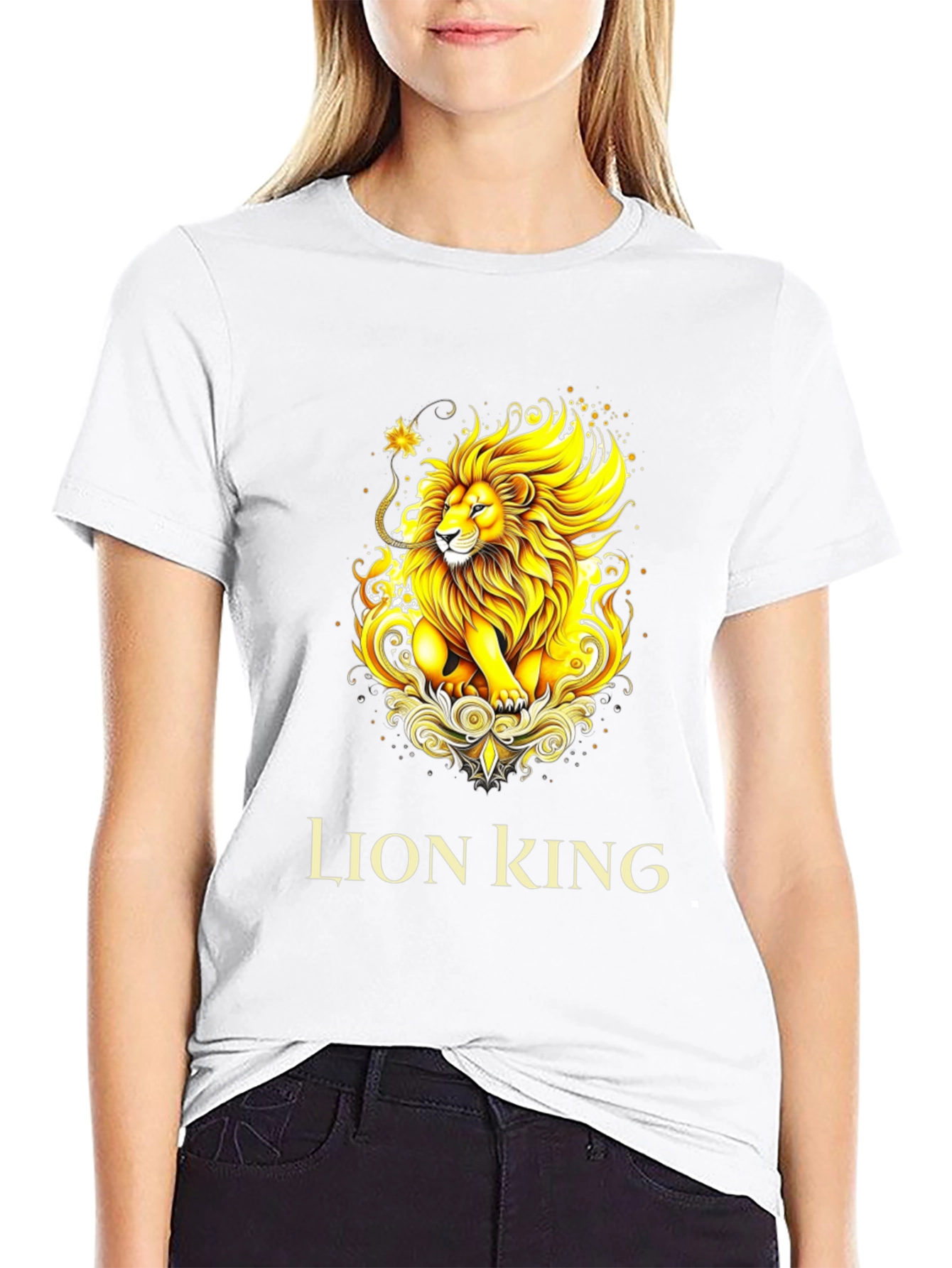 Lion King Graphic Tee - Black Cotton T-Shirt