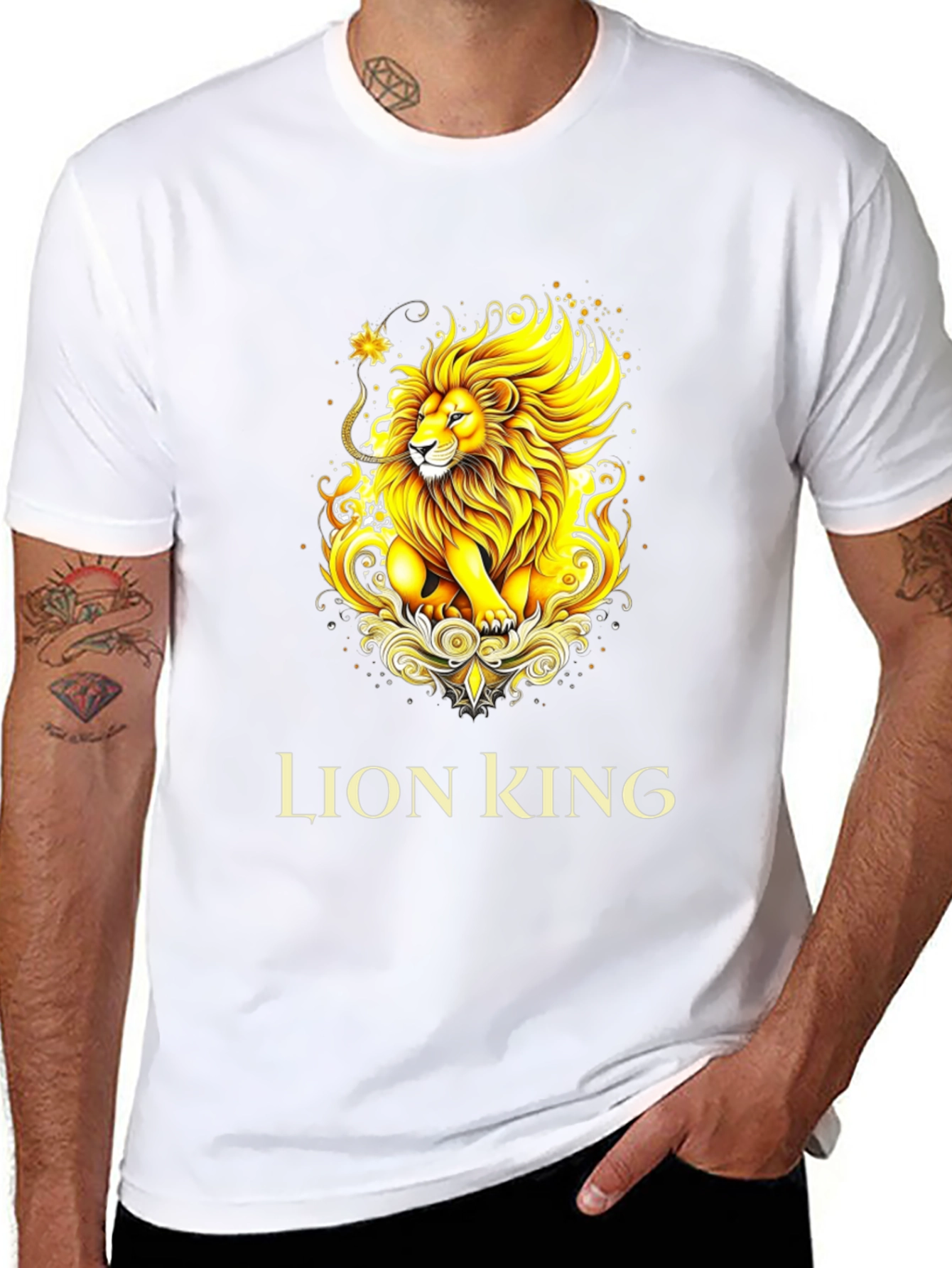 Lion King Graphic Tee - Black Cotton T-Shirt