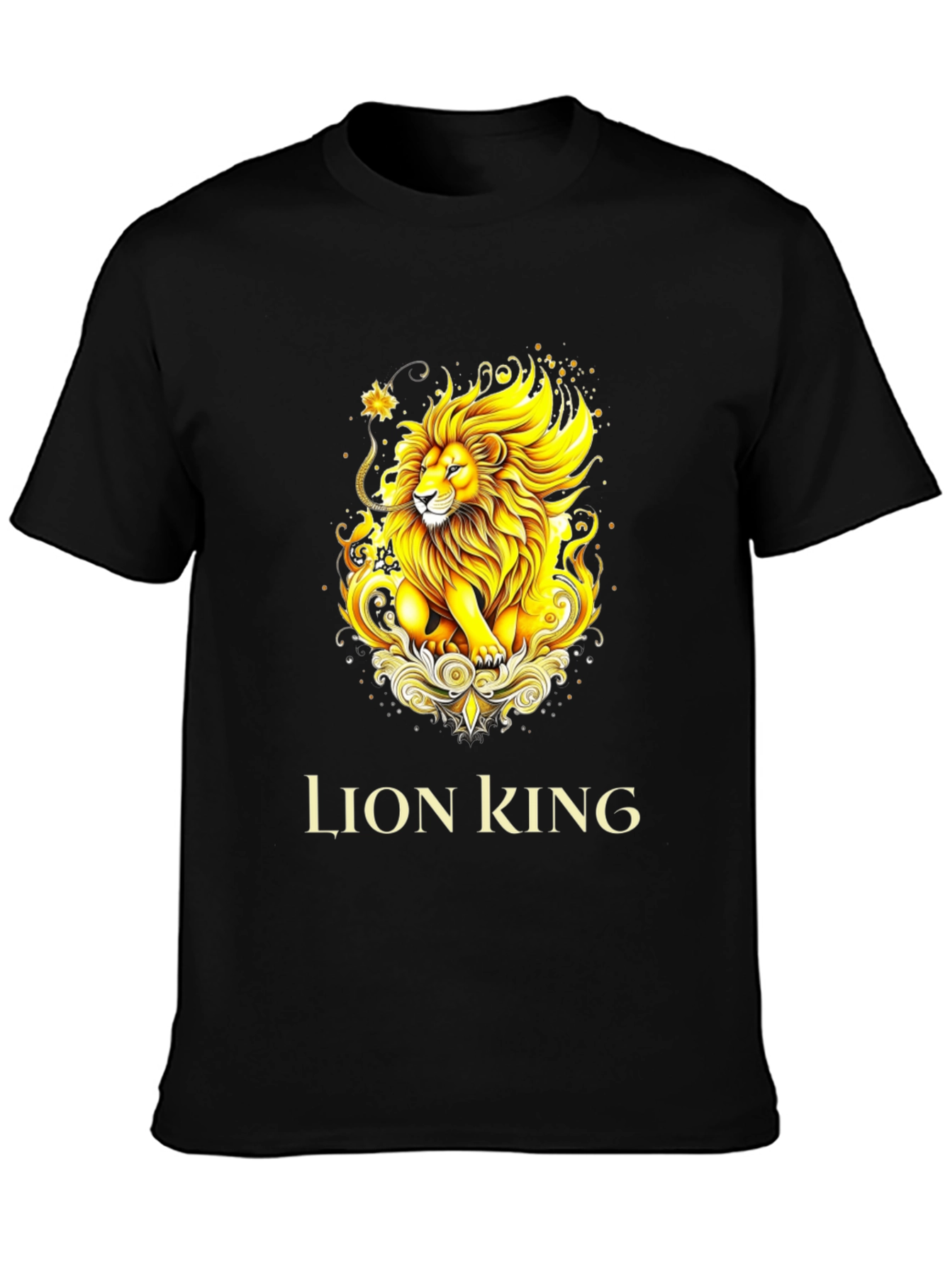 Lion King Graphic Tee - Black Cotton T-Shirt