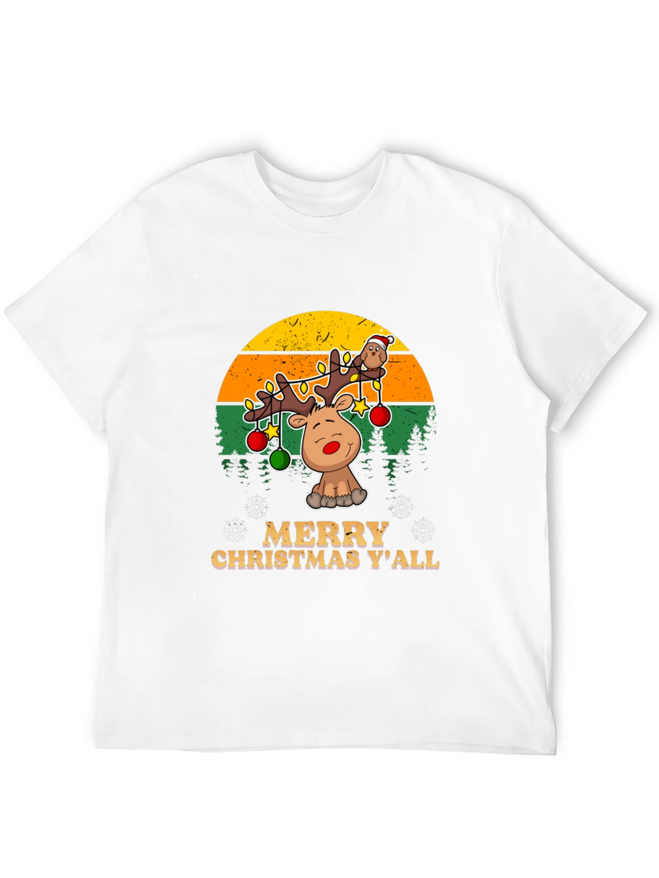 Merry Christmas Yall Reindeer T-Shirt