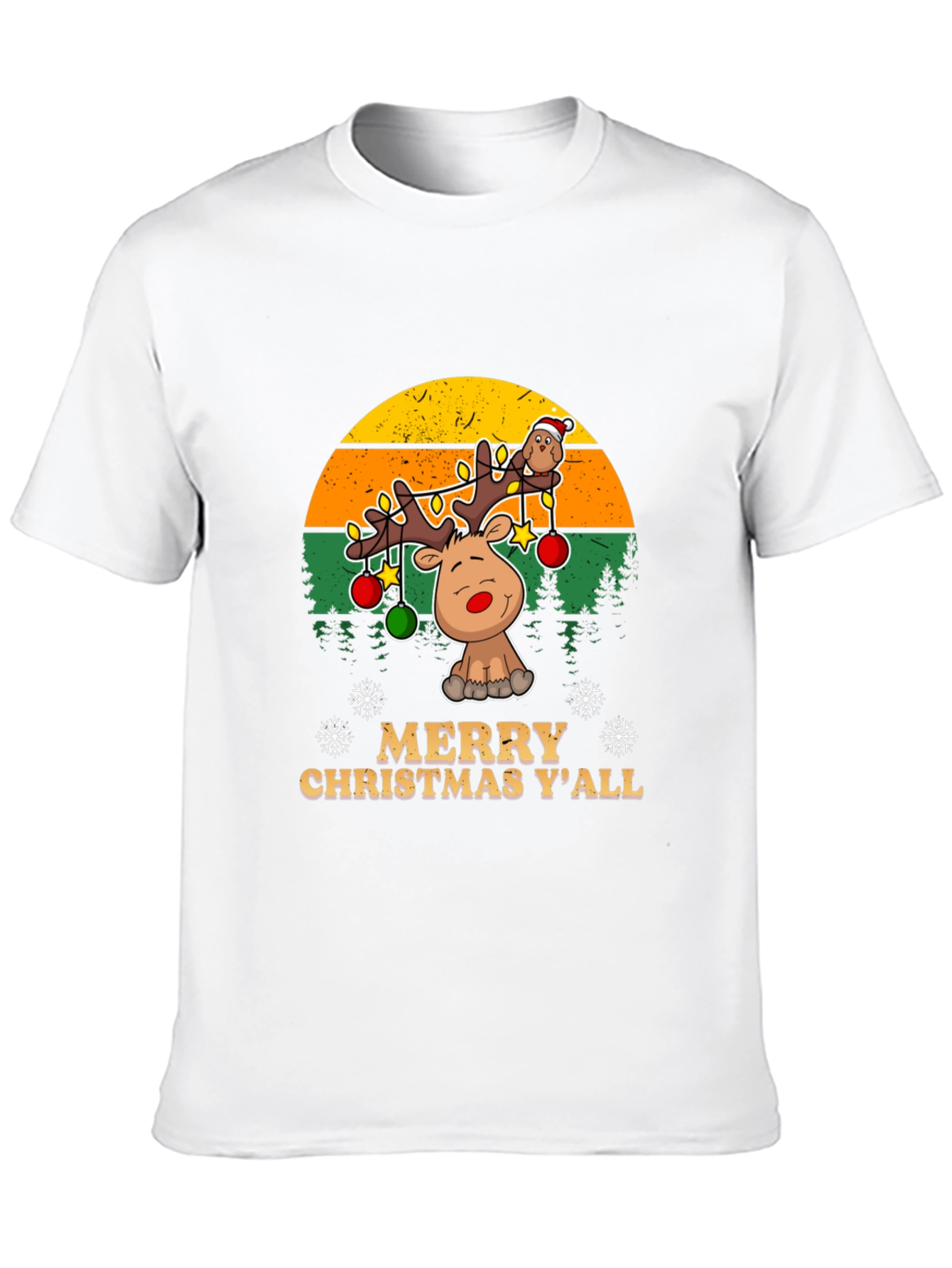 Merry Christmas Yall Reindeer T-Shirt