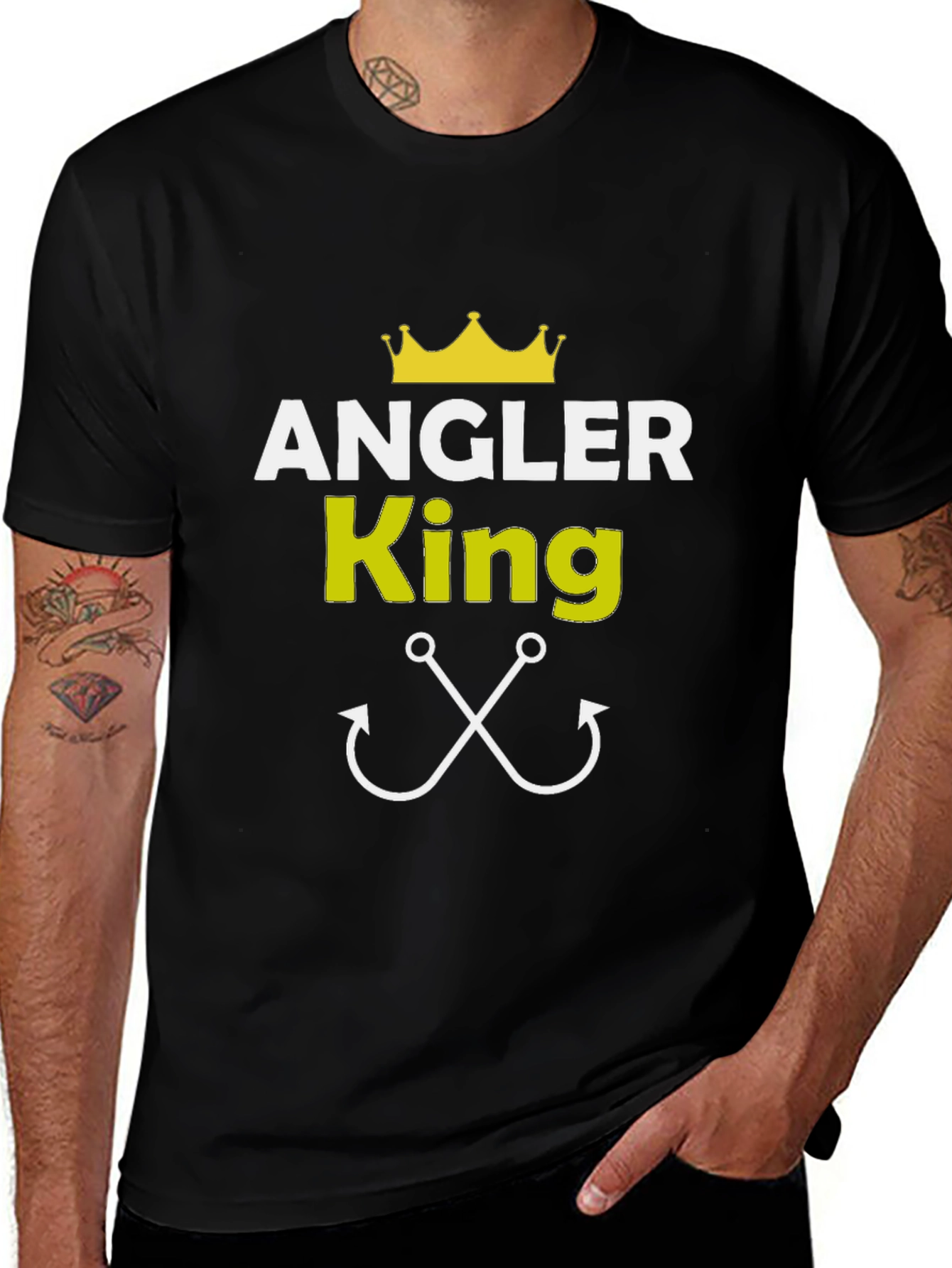Angler King Black T-Shirt