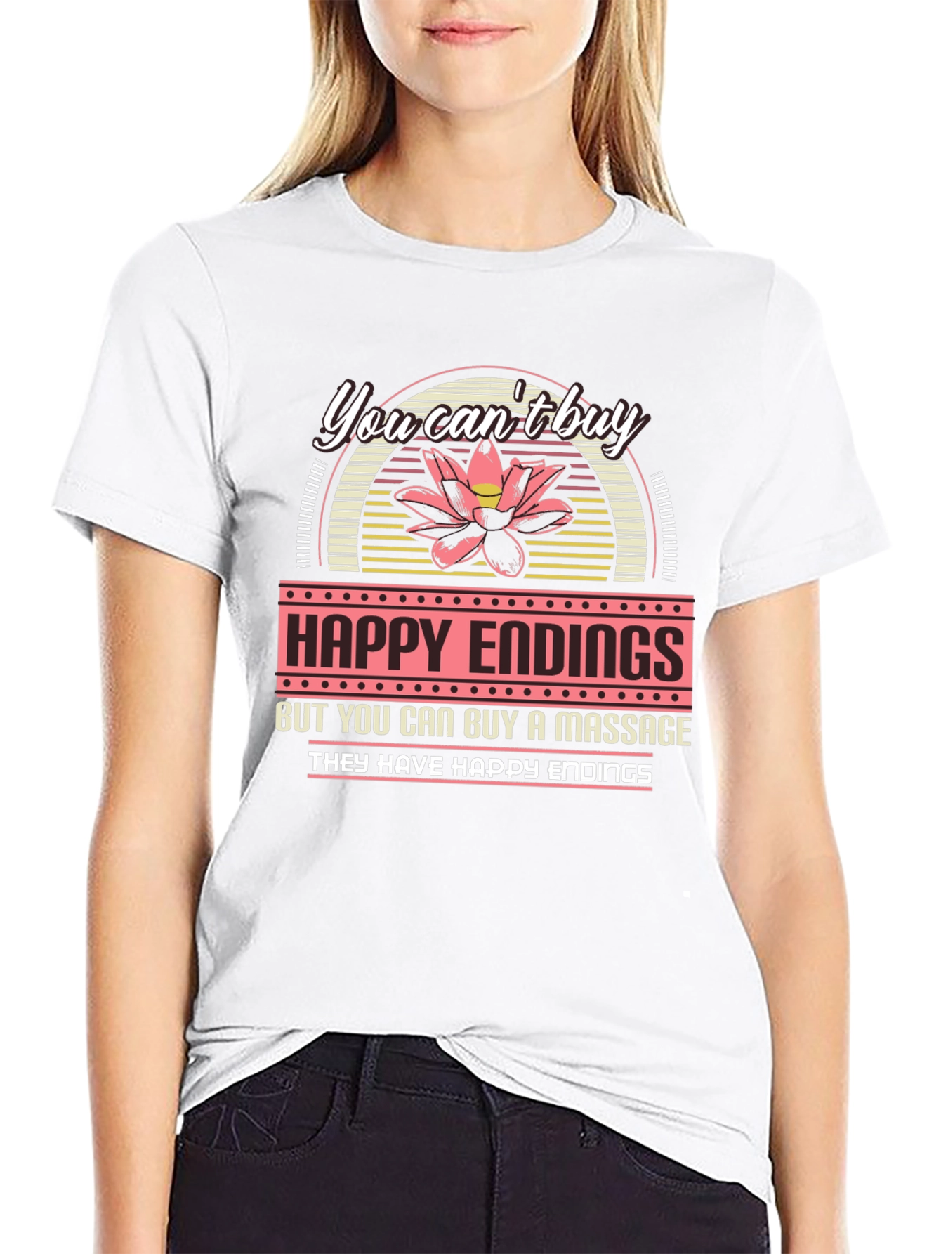 Happy Endings Massage T-Shirt Funny Sarcastic Tee