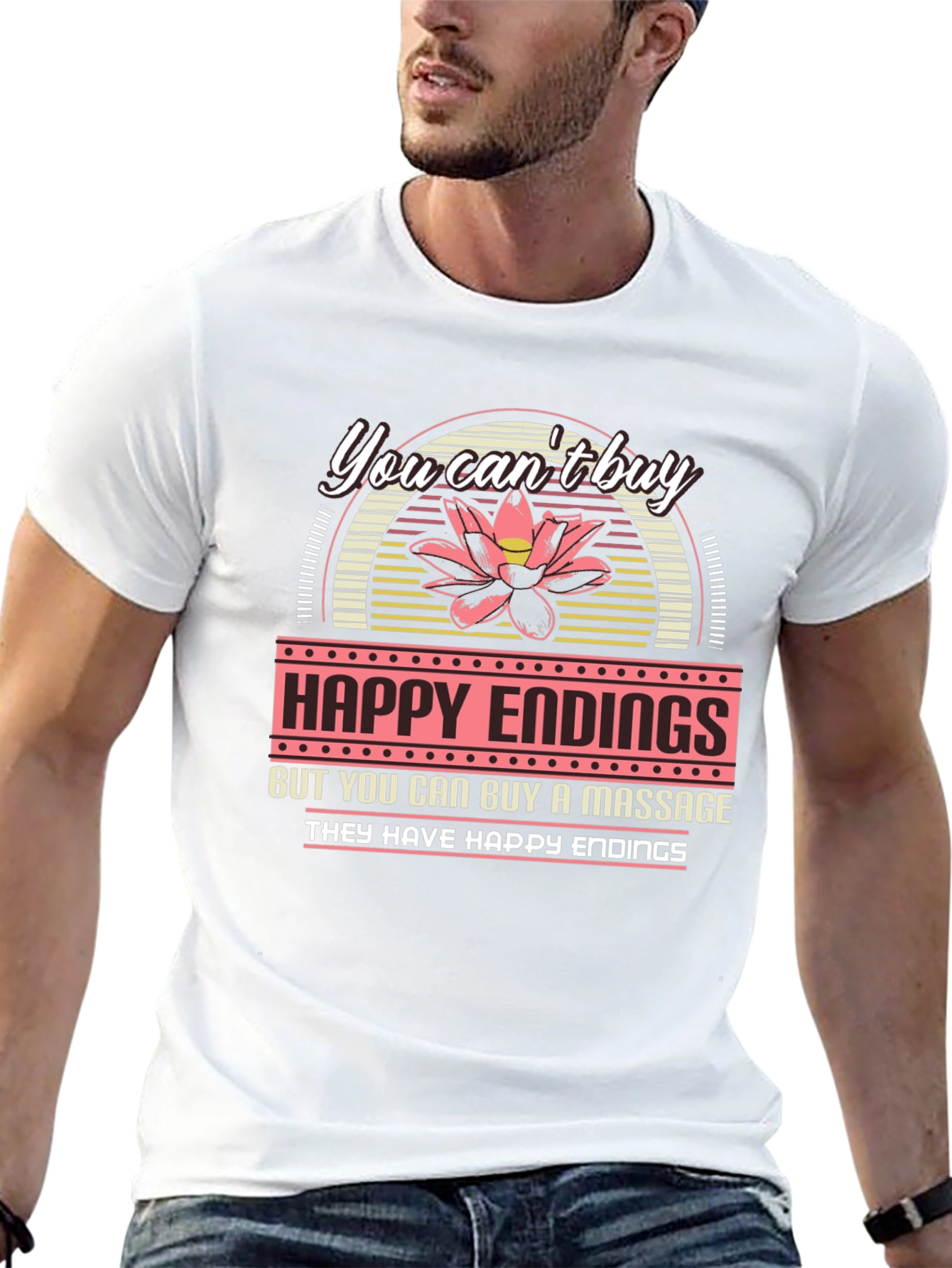Happy Endings Massage T-Shirt Funny Sarcastic Tee