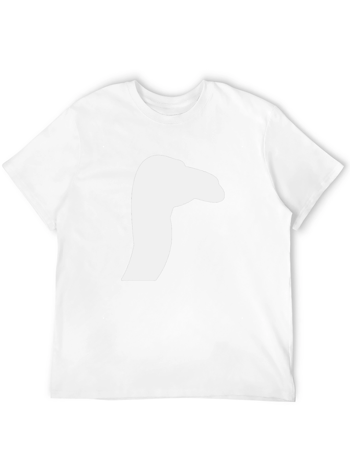 Black T-Shirt with White Goose Silhouette