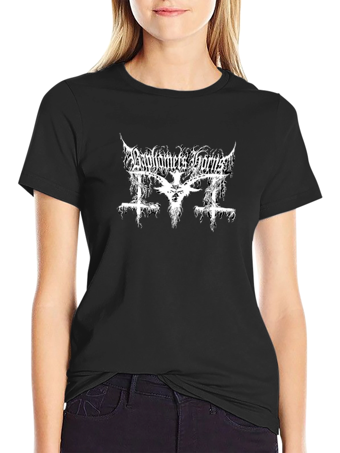 Baphomets Horns T-Shirt - Black Metal Graphic Tee