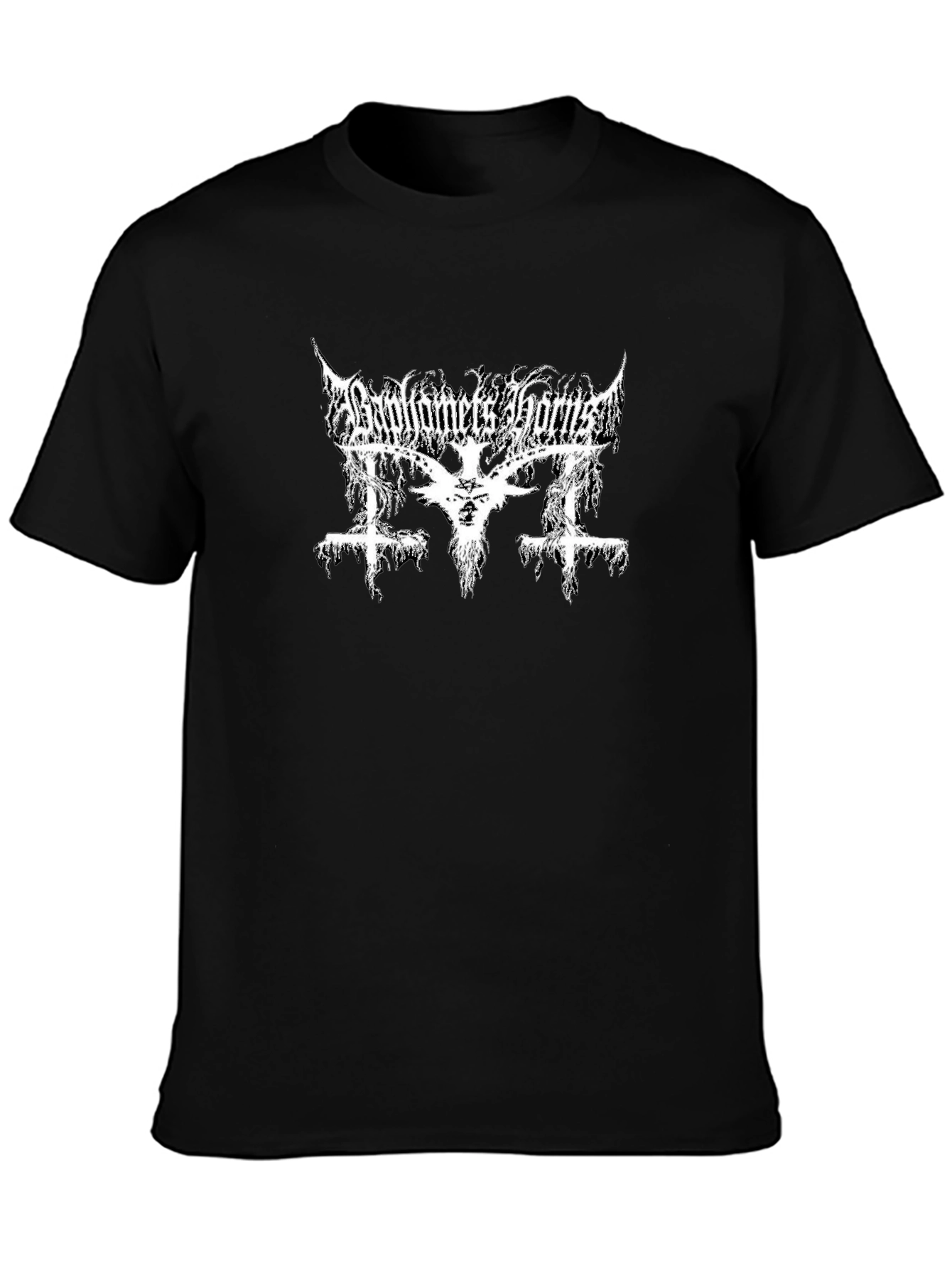 Baphomets Horns T-Shirt - Black Metal Graphic Tee