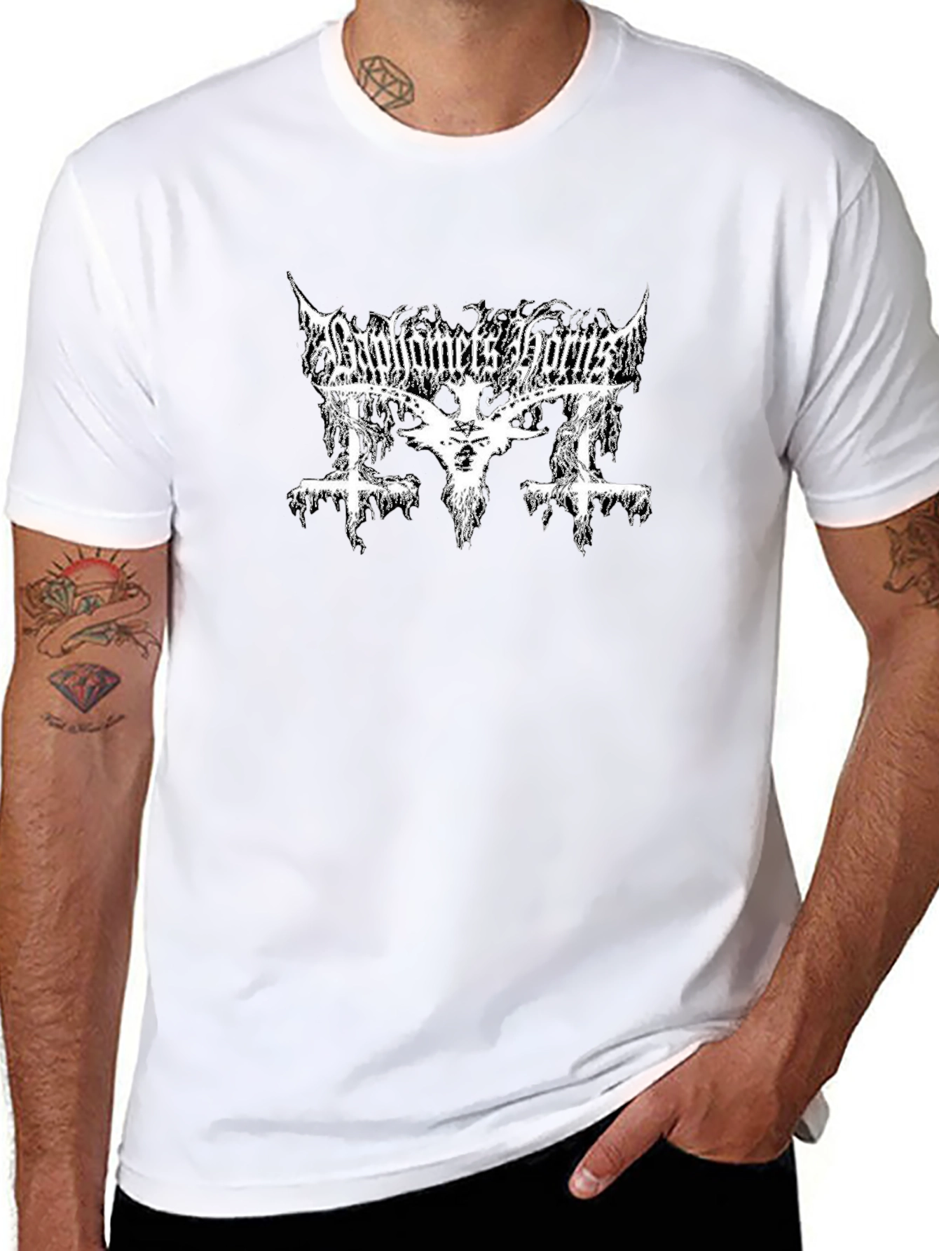 Baphomets Horns T-Shirt - Black Metal Graphic Tee