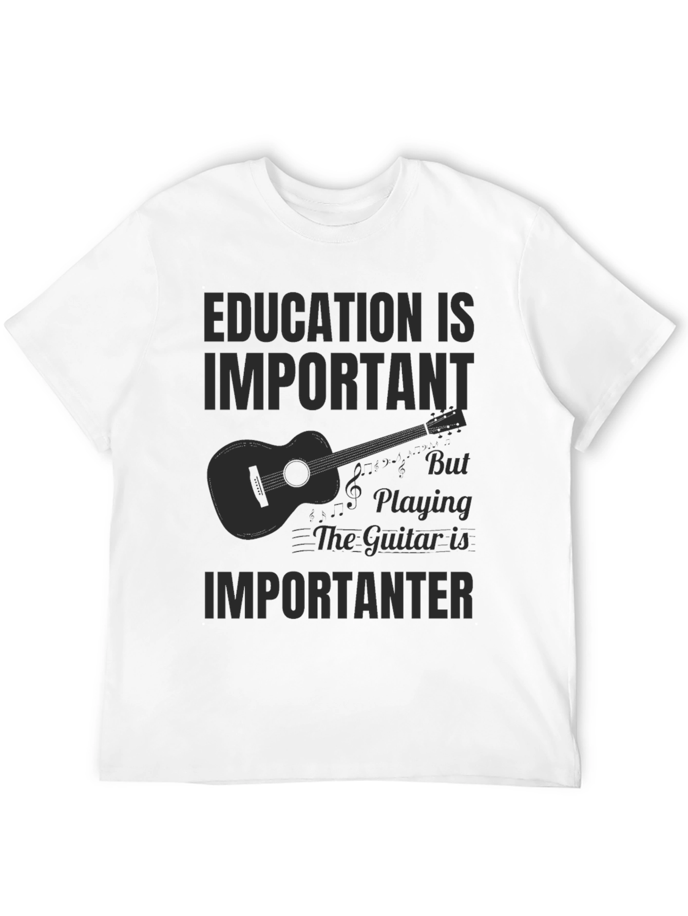 Education is Important Guitar T-Shirt