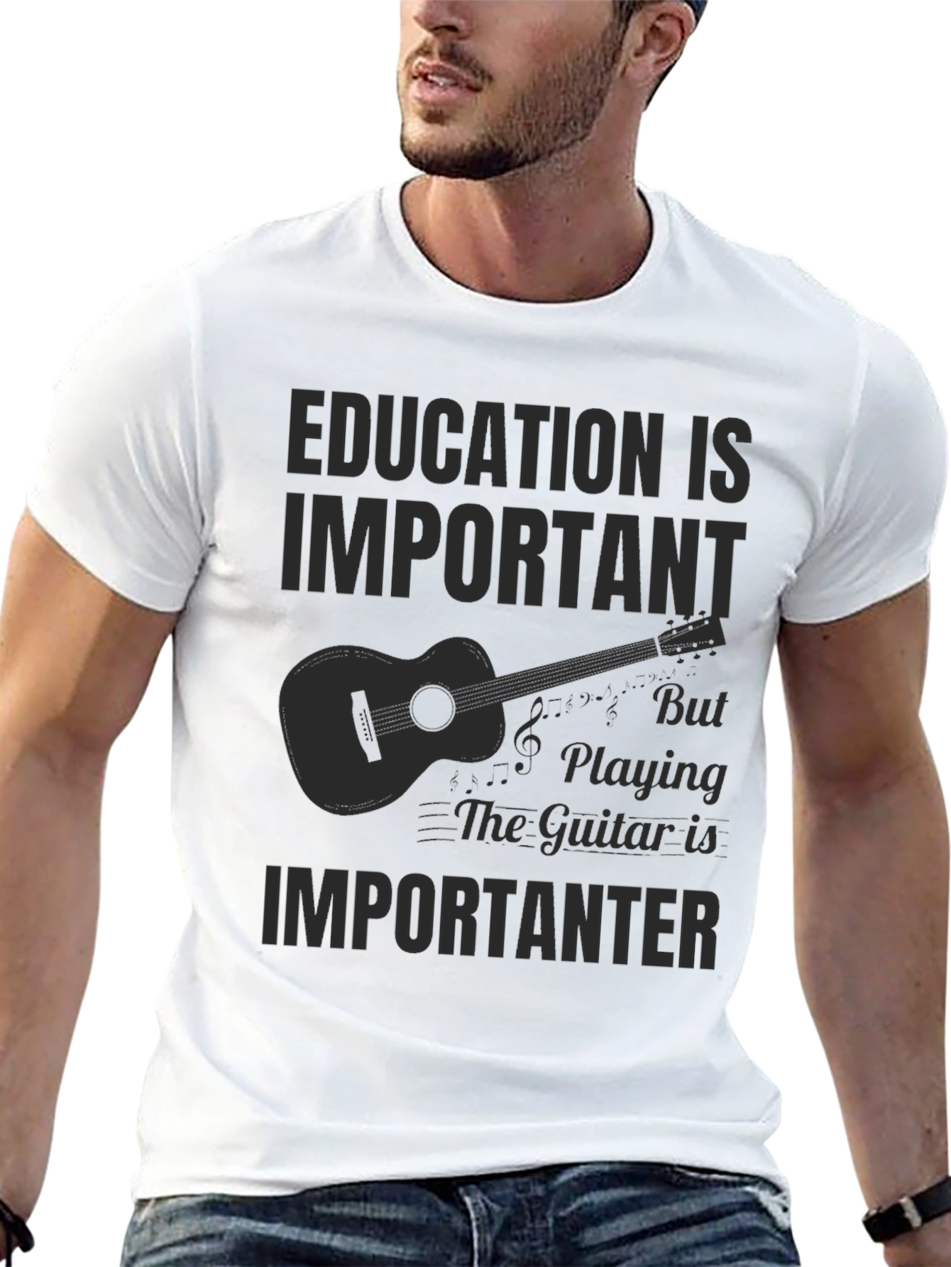 Education is Important Guitar T-Shirt