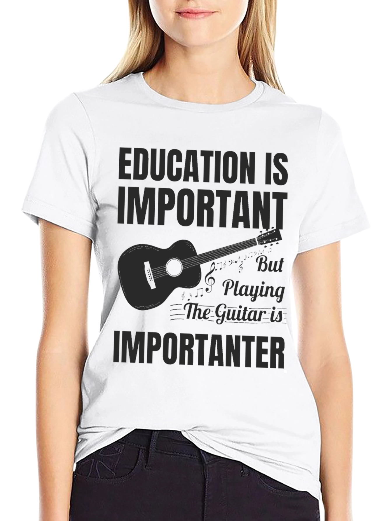 Education is Important Guitar T-Shirt